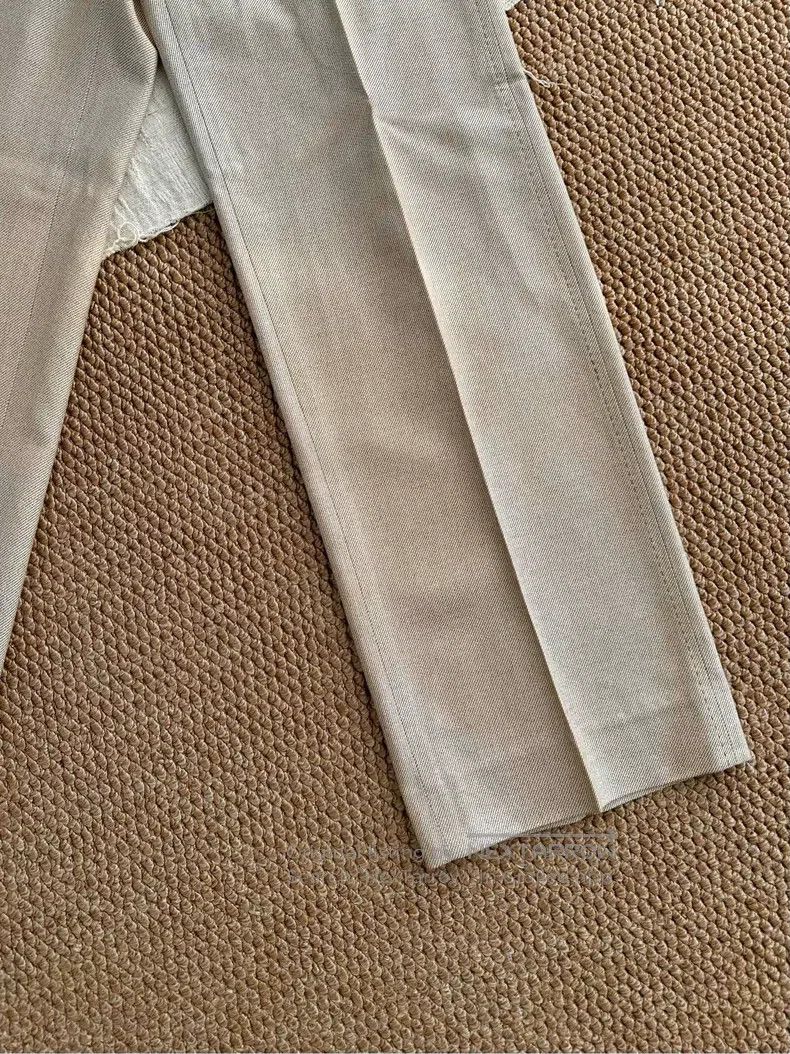 Loro Piana Loro Piana Silk Casual Suit Pants, Oatmeal Size 25" / US 0 / IT 36 - 3 Thumbnail
