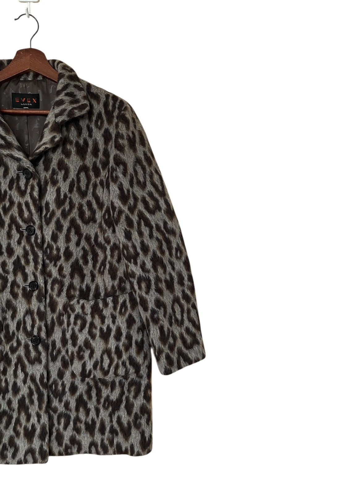 Vintage Vintage Brand Evex by Krizia Panther Shakie Wool Coat 1990s Size S / US 4 / IT 40 - 4 Thumbnail
