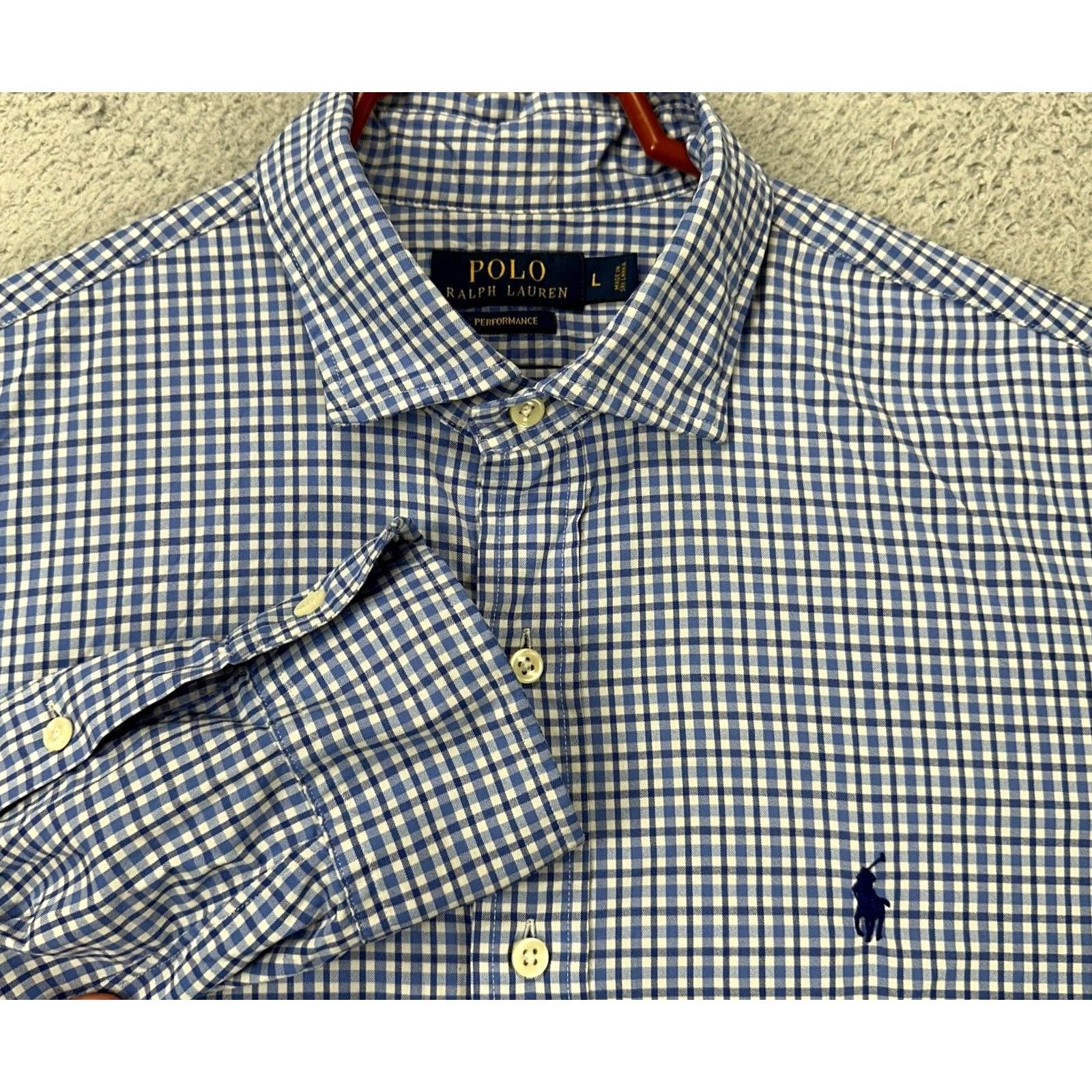Polo Ralph Lauren Polo Ralph Lauren Shirt Mens Large Blue Performance Nylon Blend Button Up Pony Size US L / EU 52-54 / 3 - 7 Thumbnail