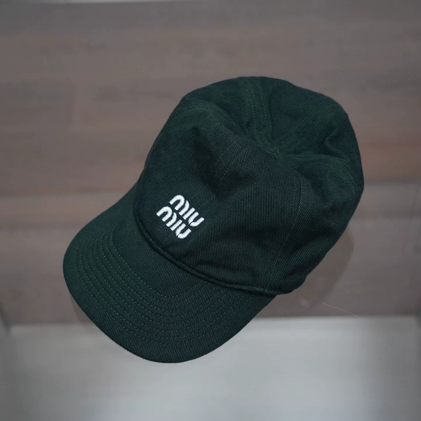 Miu Miu MIUMIU Embroidered Logo Drawstring Baseball Cap Size ONE SIZE - 1 Thumbnail