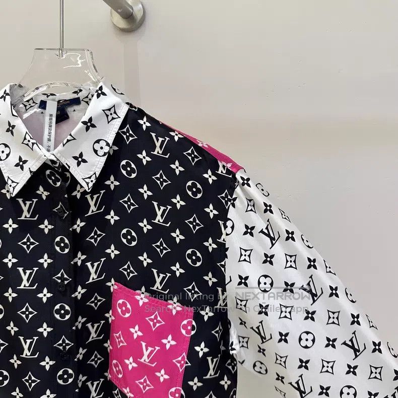 Louis Vuitton Louis Vuitton Mulberry silk presbyopic full-print shirt Size XS / US 0-2 / IT 36-38 - 4 Thumbnail