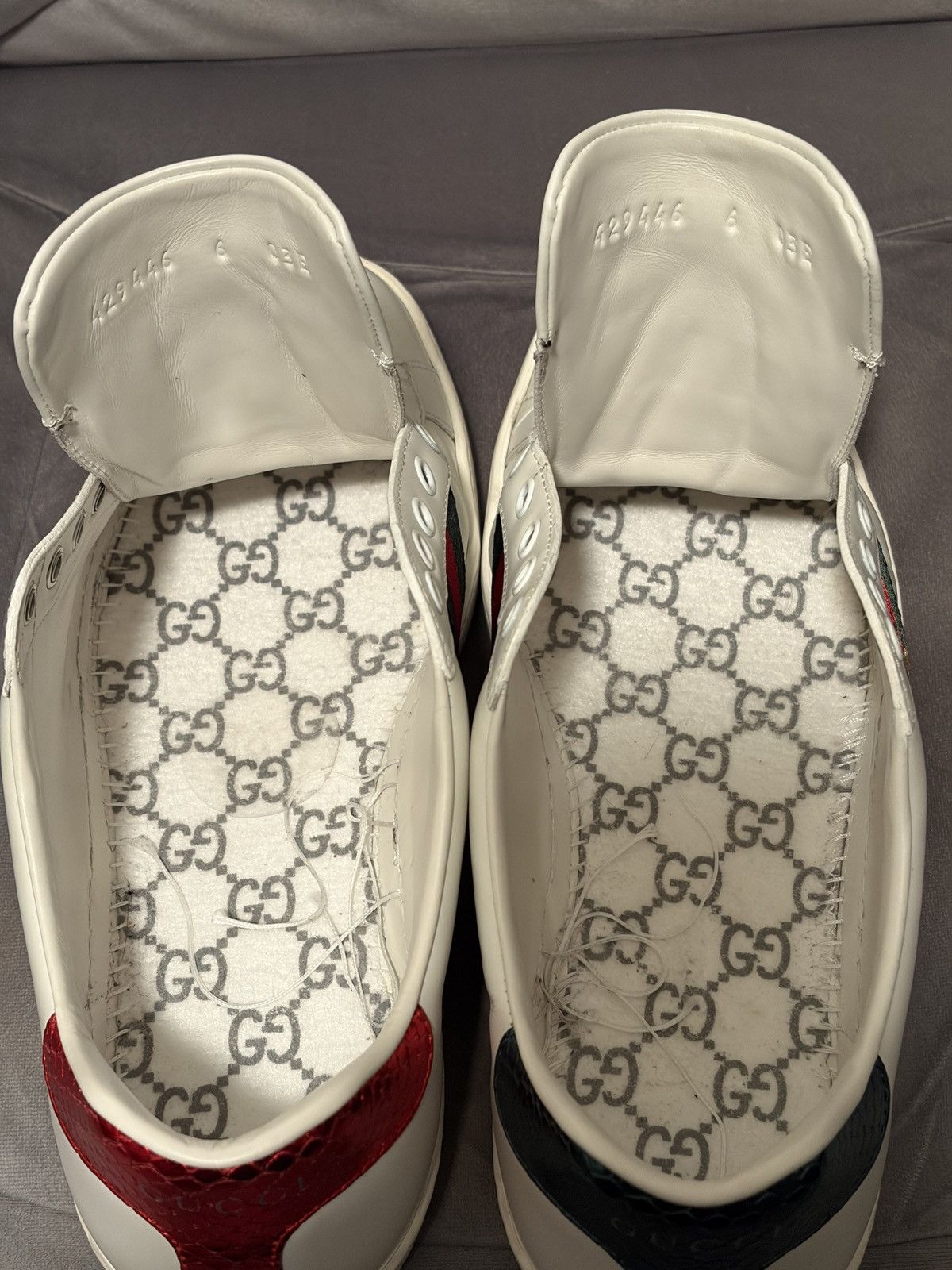 Gucci Gucci Ace Bee Embroidery Sneakers White Size US 7.5 / EU 40-41 - 15 Thumbnail