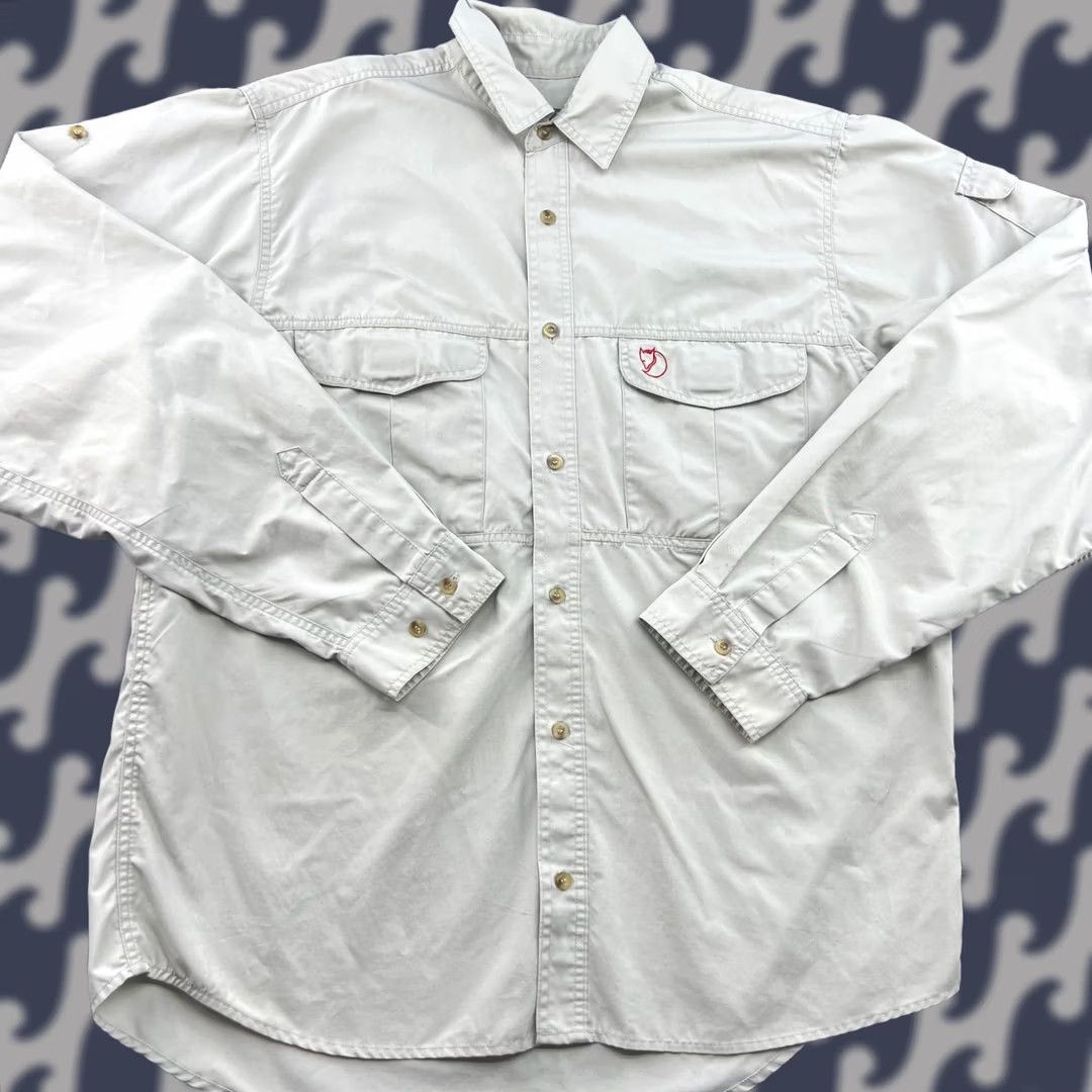 Napapijri VINTAGE Fjallraven Raven Shirt Mens L Beige G-1000 Pockets Shirt Mens Large Beige G-1000 Pockets Size US L / EU 52-54 / 3 - 1 Thumbnail