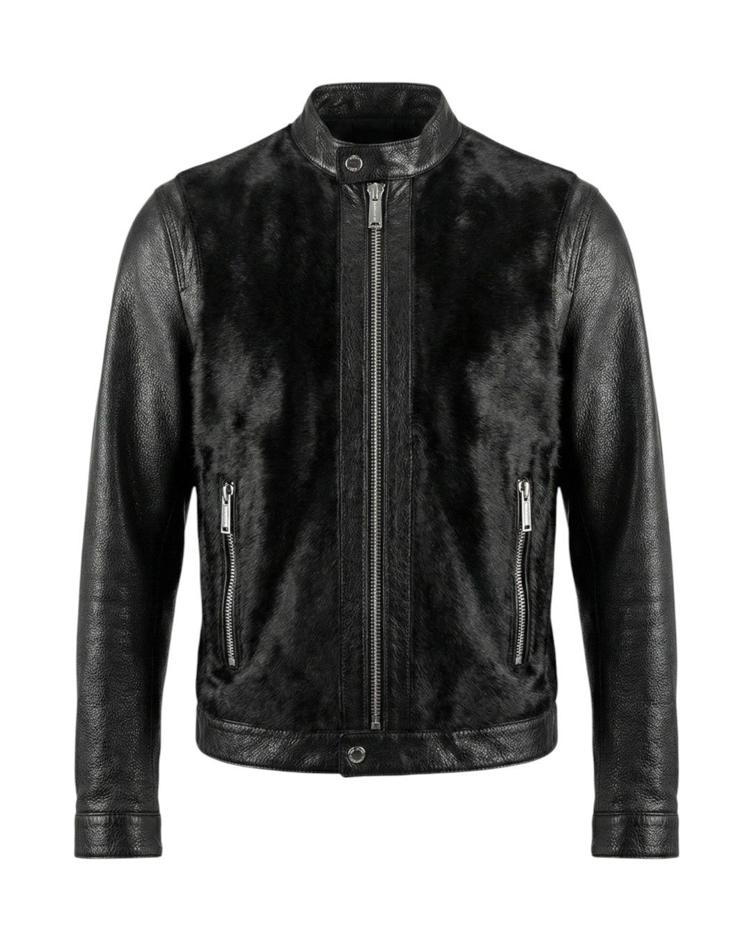 Dsquared2 PONY HAIR LEATHER BIKER JACKET Size US M / EU 48-50 / 2 - 1 Thumbnail