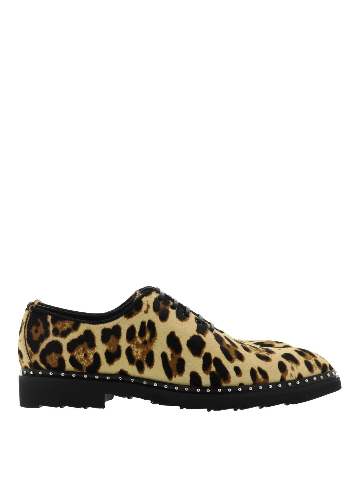 Dolce & Gabbana o1y0125 Leopard-Print Laced Shoes in Multicolor Size US 7.5 / EU 40-41 - 1 Thumbnail