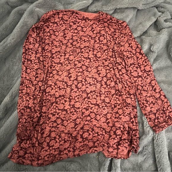 Lands' End Lands End Floral Long Sleeve Blouse ruched side size xl Size XL / US 12-14 / IT 48-50 - 2 Thumbnail