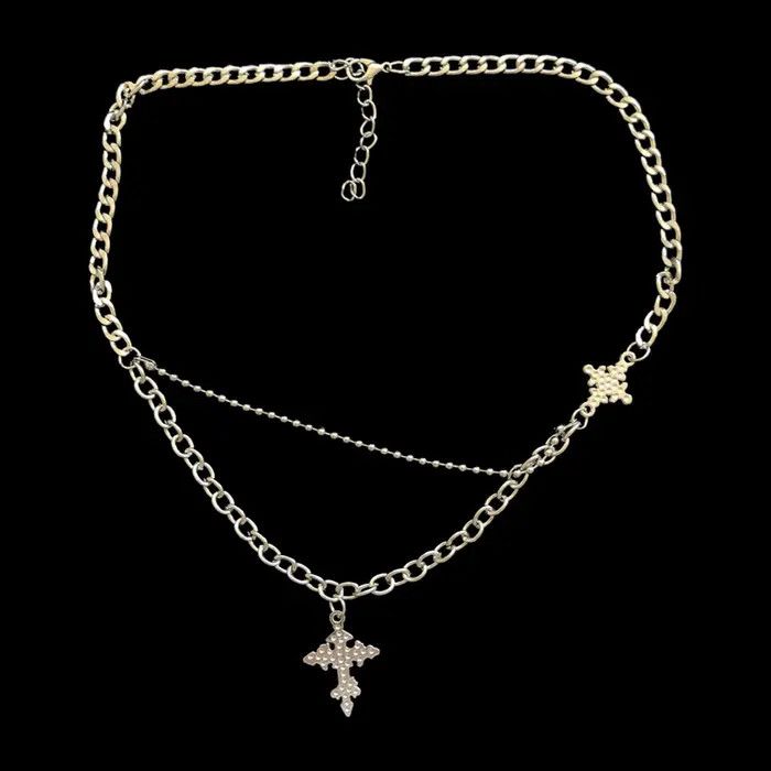 Jewelry Cross Chain Punk Y2K Necklace Size ONE SIZE - 3 Thumbnail