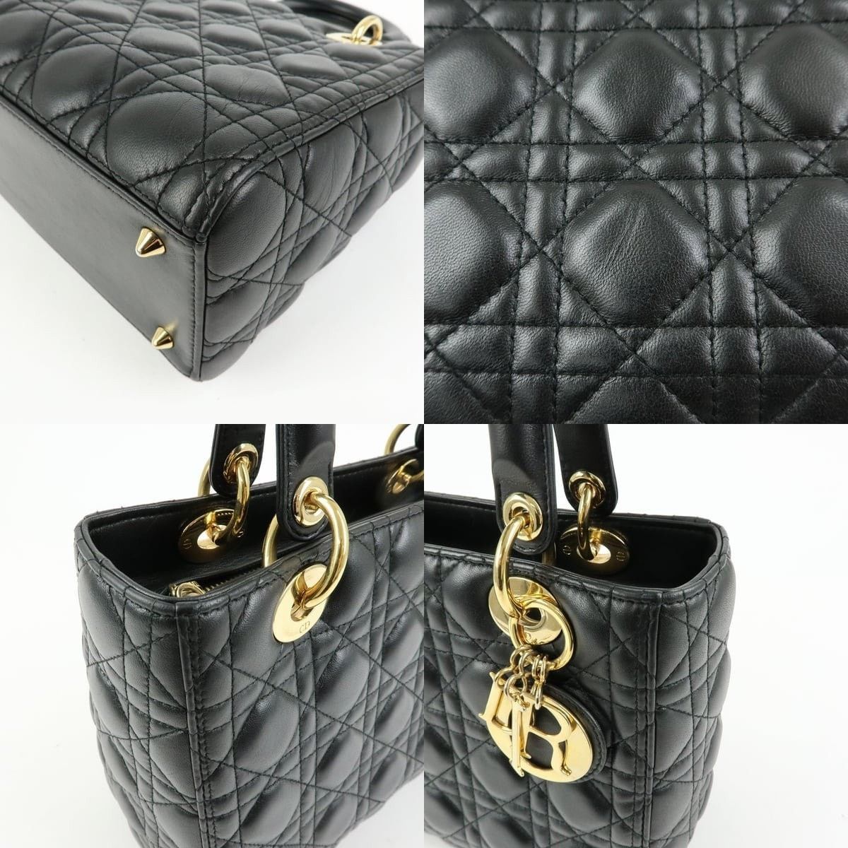 Christian Dior Monsieur Christian Dior Lady Dior Cannage Top Handle Bag Size ONE SIZE - 6 Thumbnail