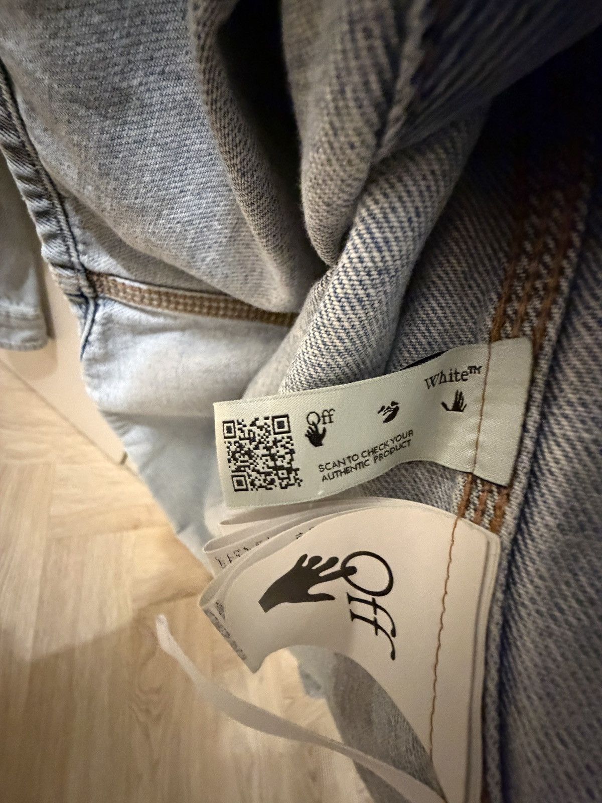 Off-White Denim Shirt "Stencil Logo" Size US S / EU 44-46 / 1 - 9 Thumbnail