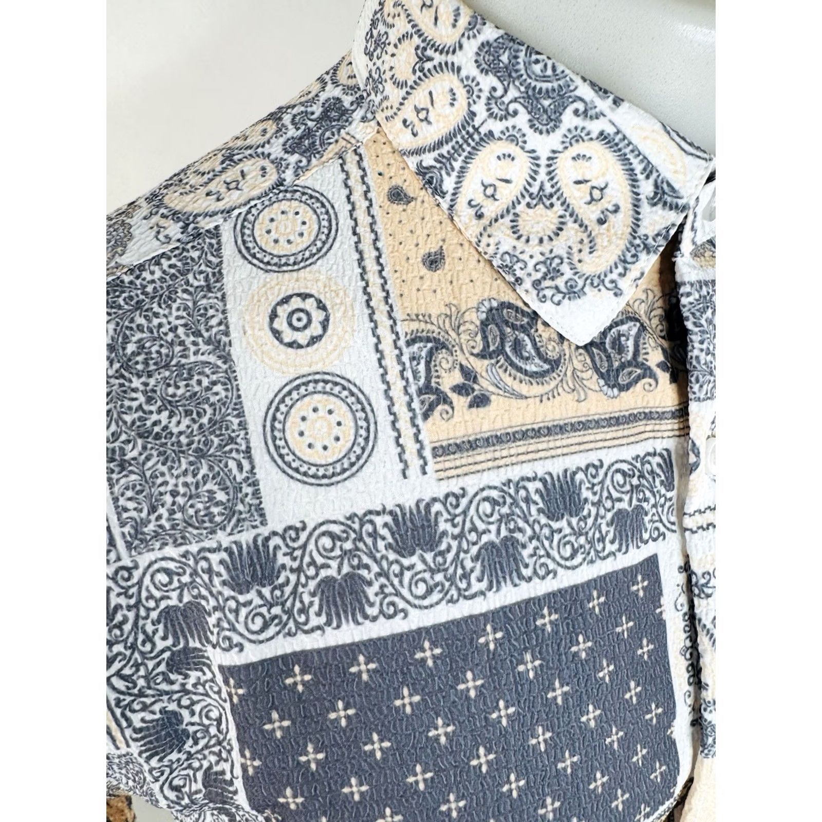 Paul Smith PAUL SMITH Paisley Papier Mache Mens L Tailored Fit Shirt Long Sleeve Button-Up Salmon Gray EXCELLENT Size US L / EU 52-54 / 3 - 2 Thumbnail