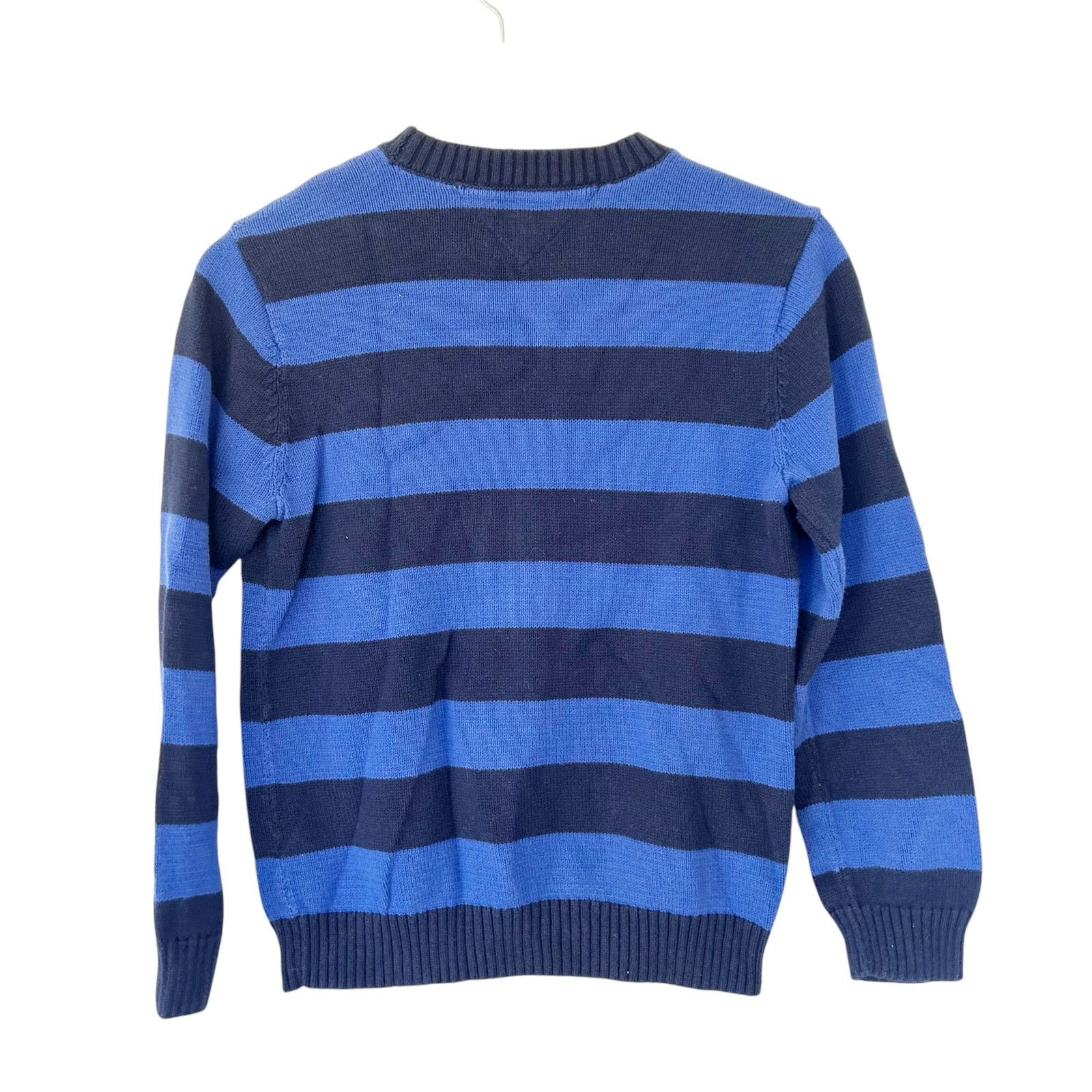 Tommy Hilfiger Tommy Hilfiger Blue Striped Knit Sweater Sz M Boys Size US M / EU 48-50 / 2 - 5 Thumbnail