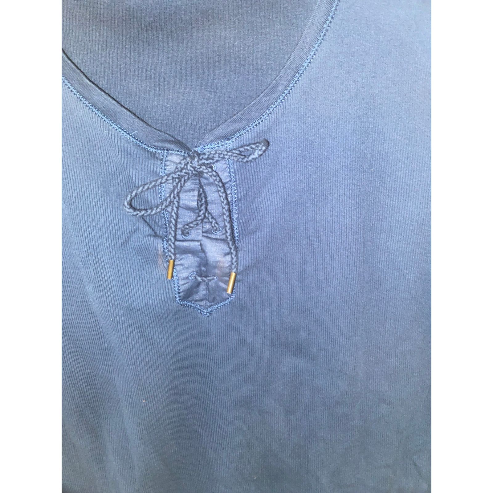 Ralph Lauren Ralph Lauren Blue Lace Up Tee Women's 2X Size XXL / US 16-18 / IT 52-54 - 5 Thumbnail