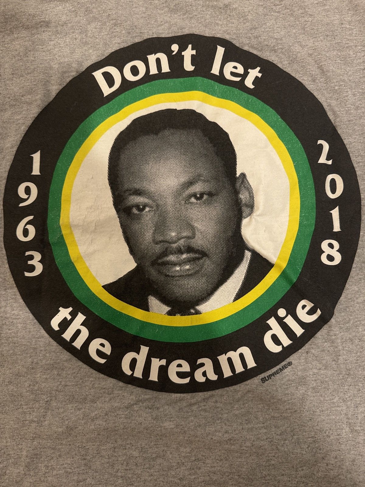 Supreme Supreme MLK Don’t let the dream die Tee Grey Large Used SS18 Size US L / EU 52-54 / 3 - 4 Thumbnail