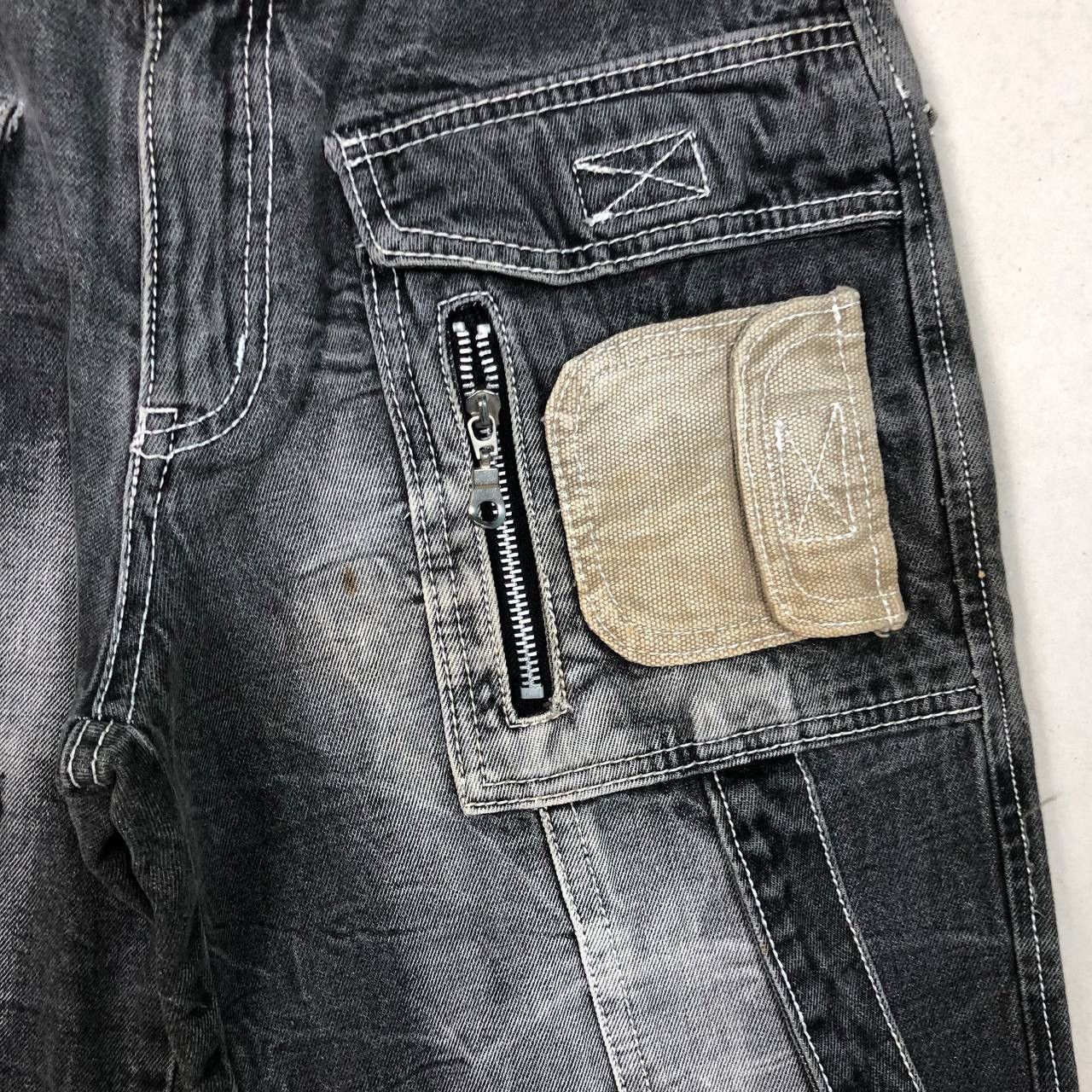 If Six Was Nine Distressed Aston Design Multipocket Ripped Jeans Size US 29 - 5 Thumbnail