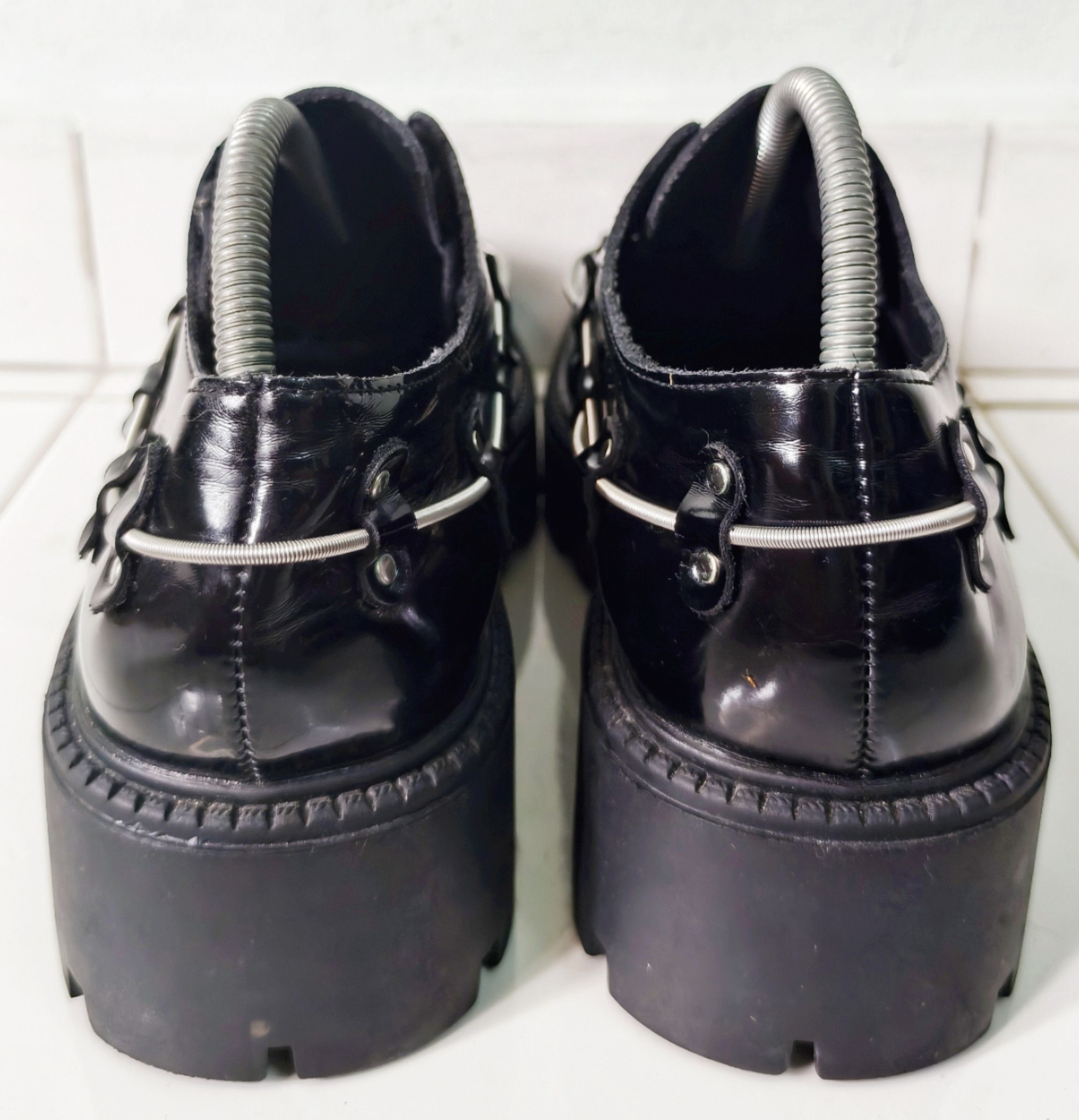 Japanese Brand British style niche square toe spring black oxford shoes Size US 6 / EU 39 - 5 Thumbnail