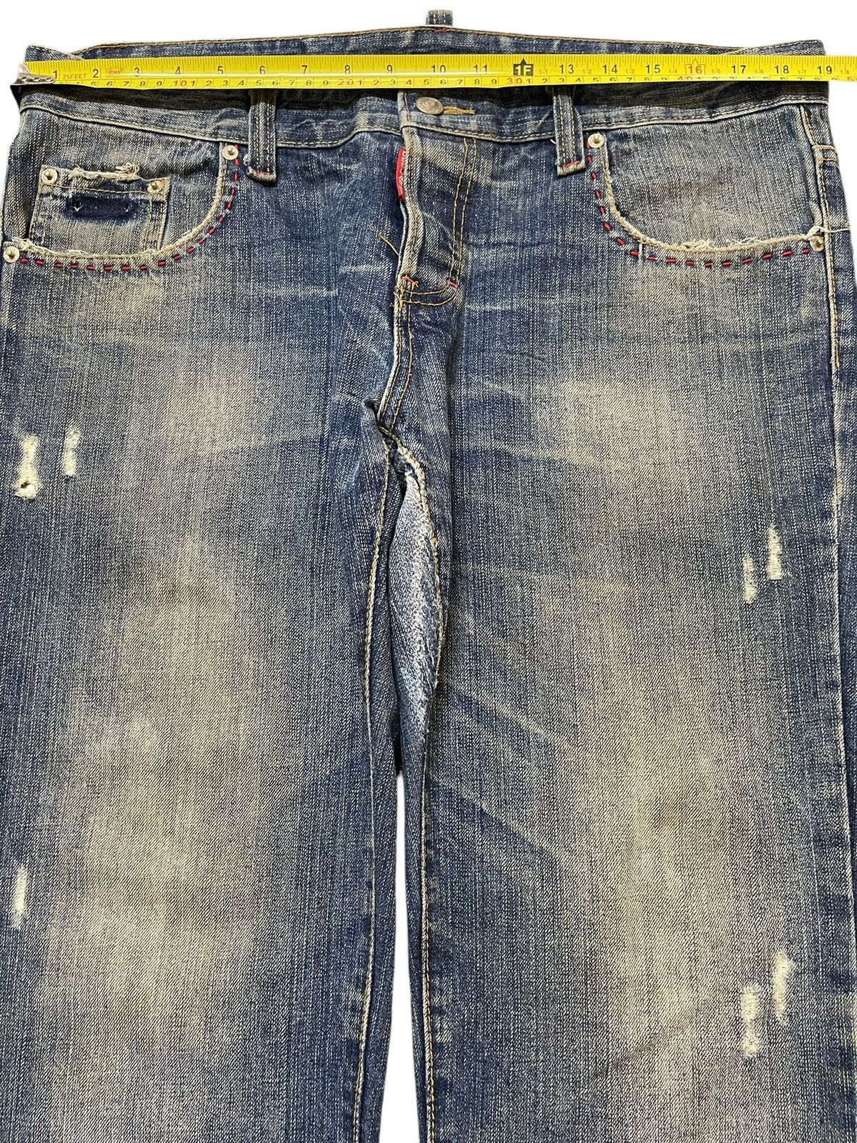 Dsquared2 Vintage Japanese Dsquared2 Faded Wash Distress Loose Jeans Size US 38 / EU 54 - 12 Thumbnail