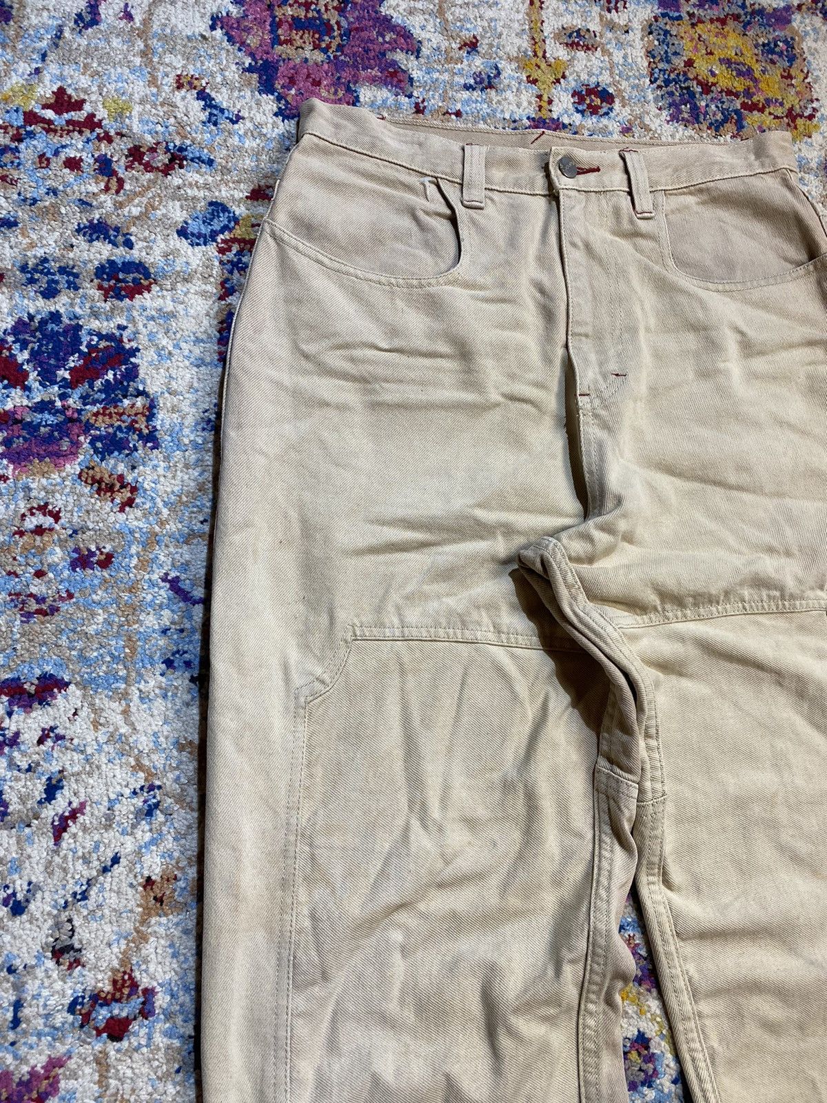 Other Soljah Vintage Double Knee Fatigue Statement Pants 30x33 Size US 32 / EU 48 - 2 Thumbnail