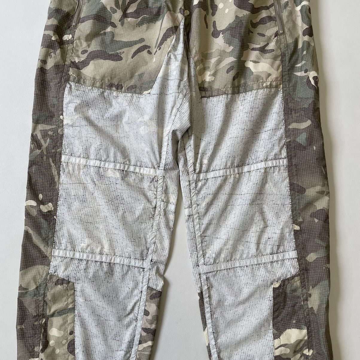 Dries Van Noten Sample White Coated Camo Nylon Utility Trousers Size US 34 / EU 50 - 8 Thumbnail
