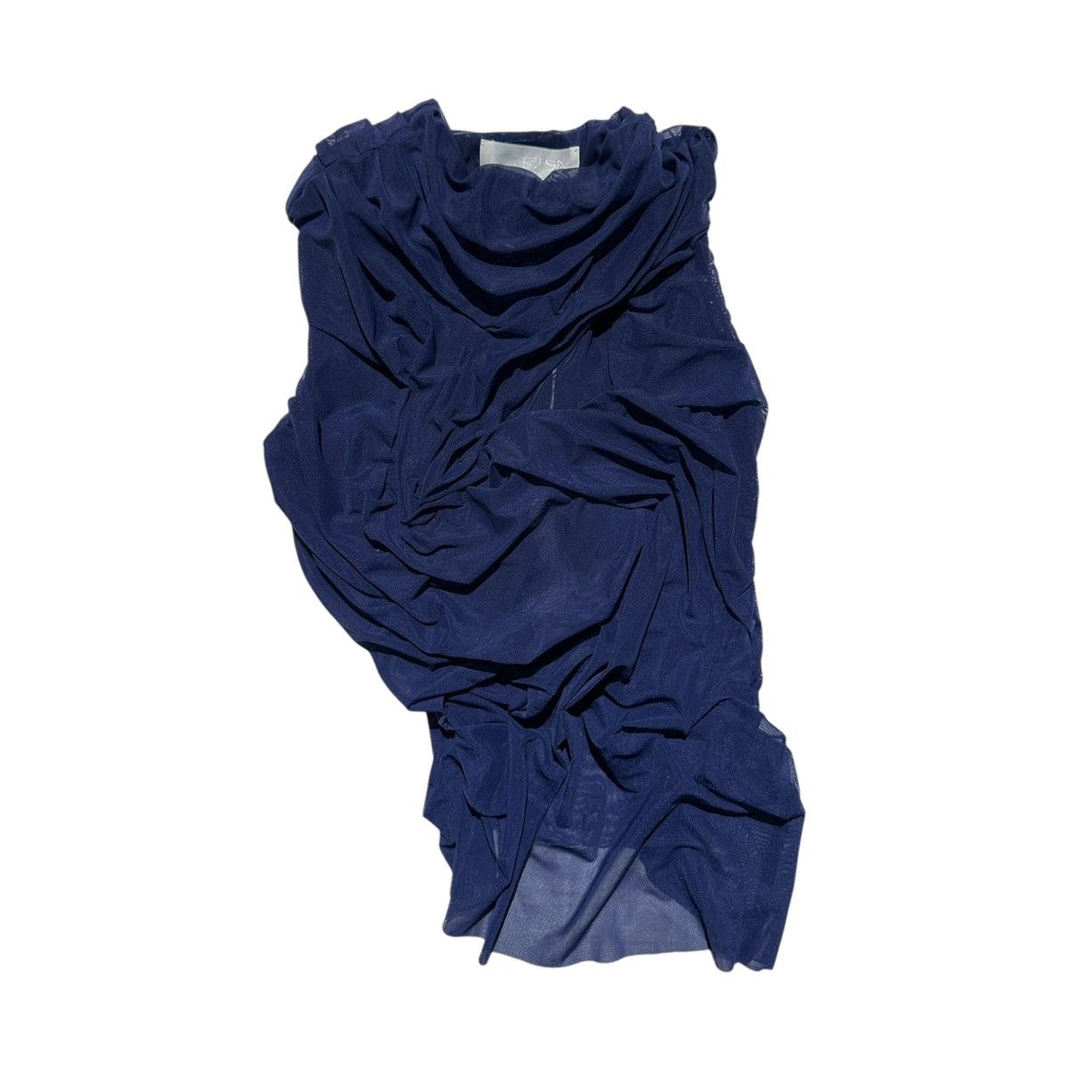 Di petsa “Wet” look high neck top