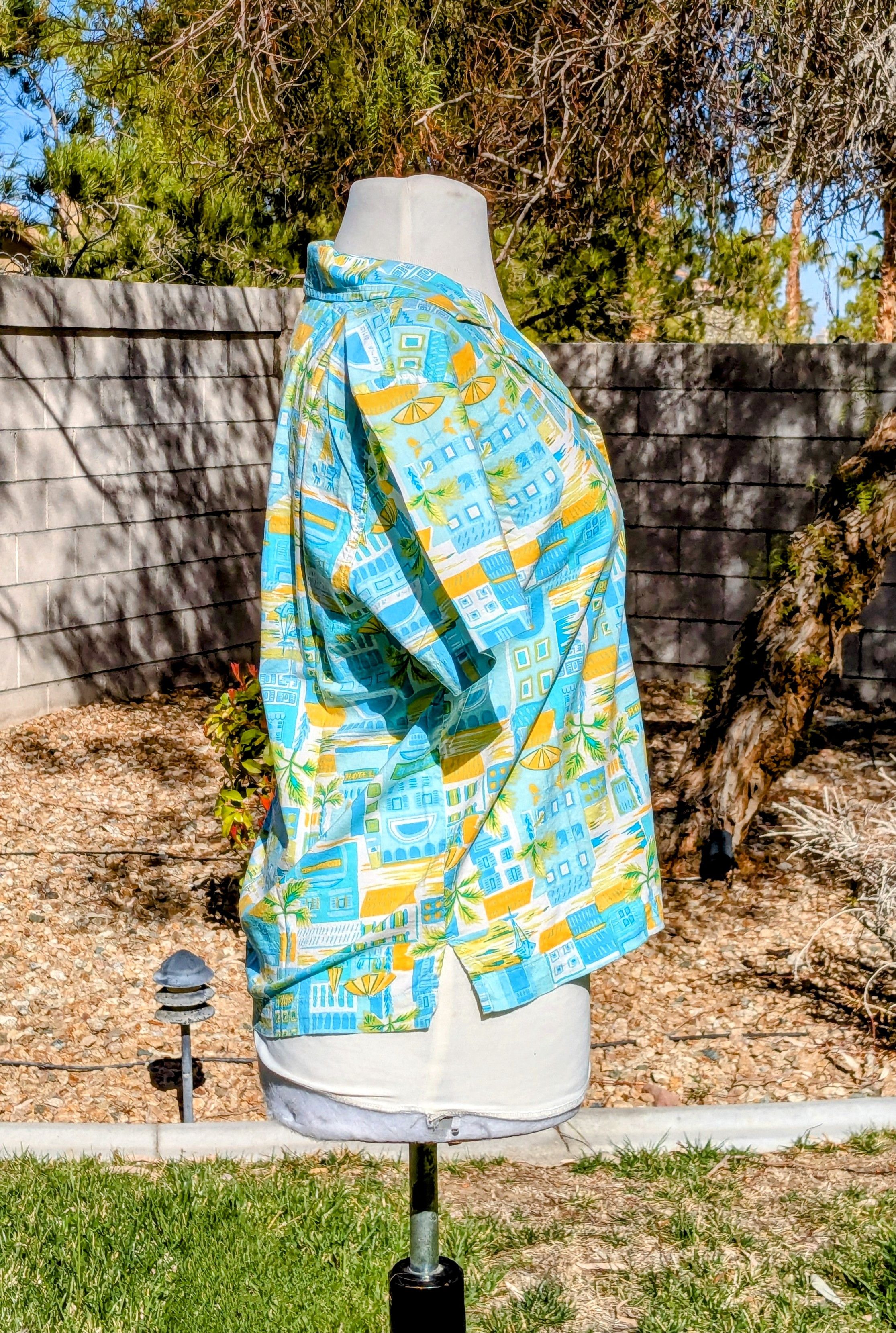 Vintage Retro Erika Summer Time Hawaiian Vacation Button Shirt Top Size S / US 4 / IT 40 - 2 Thumbnail