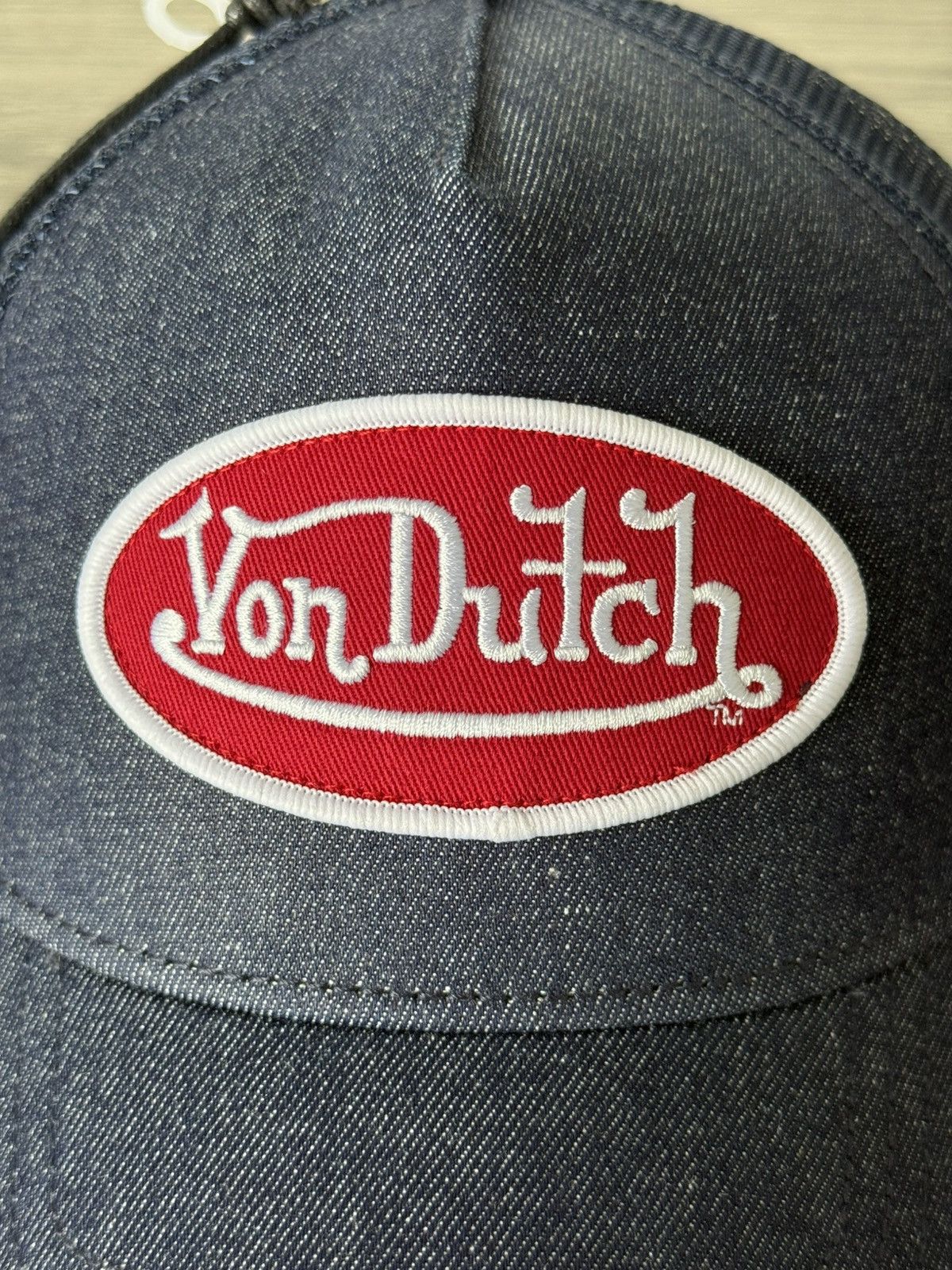 Christian Audigier Vintage Y2K Von Dutch Denim Trucker Hat Cap Size ONE SIZE - 3 Thumbnail