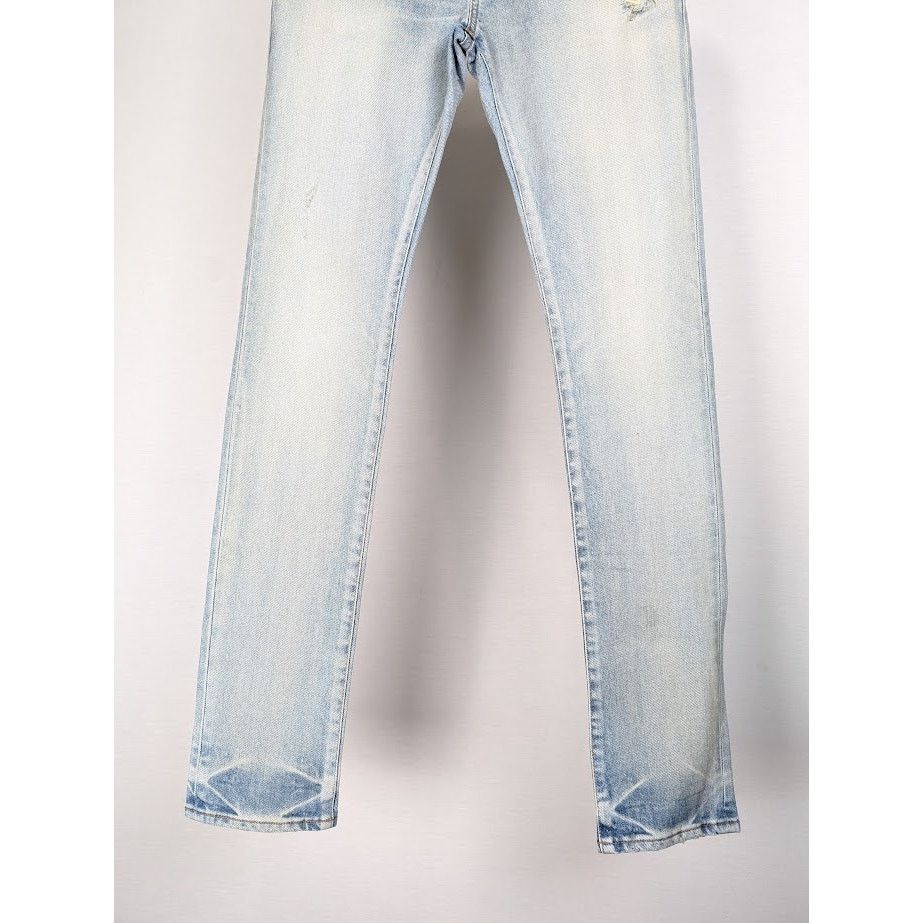 Saint Laurent Paris o1rshd1 Skinny 5 Pockets Low Pants in Light Fall Blue Size US 28 / EU 44 - 4 Thumbnail