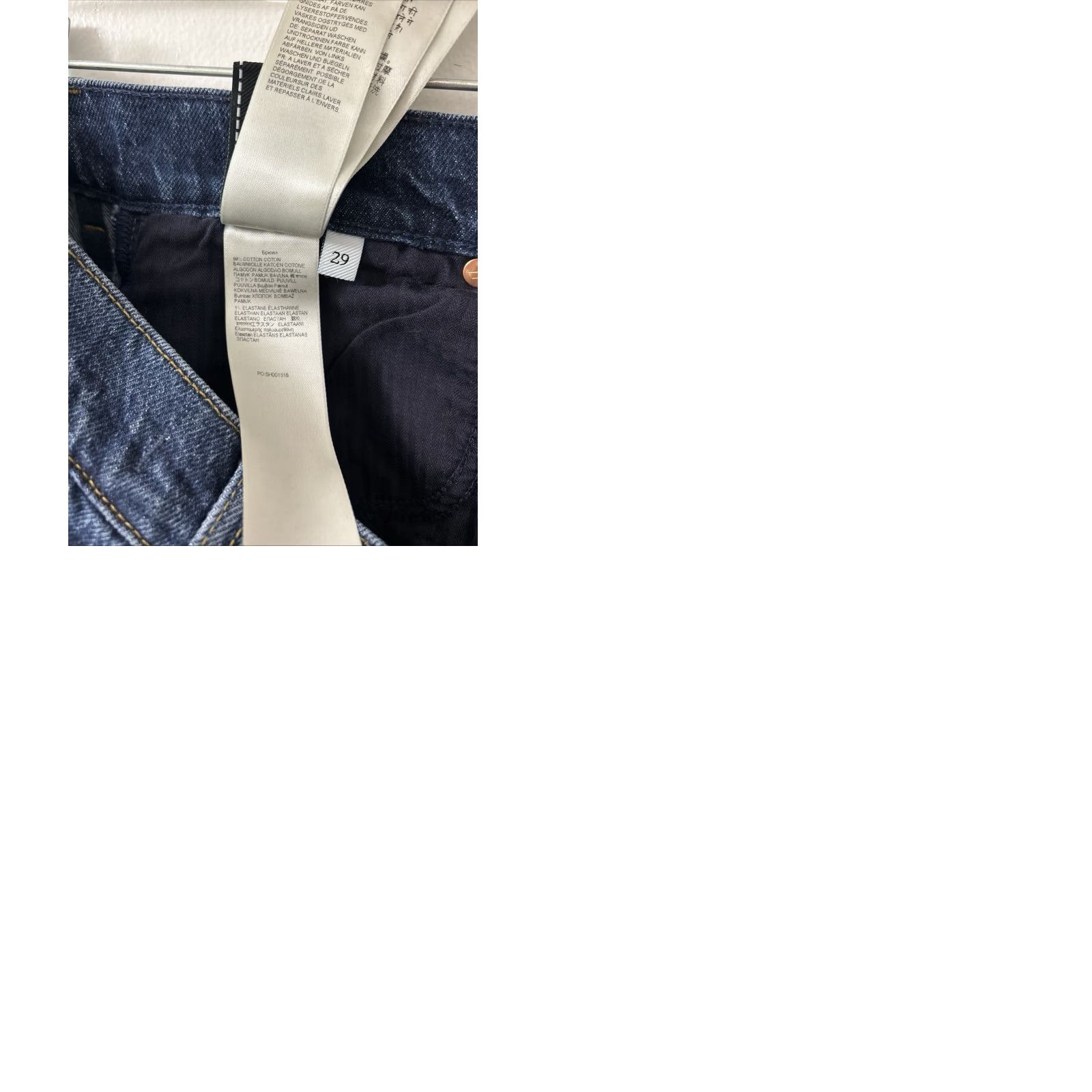 7 For All Mankind 7 For All Mankind Jeans Mens 29x34 Dark Wash Straight Leg Pocket Denim 5-Pocket Zip Button YKK Size US 29 - 9 Thumbnail