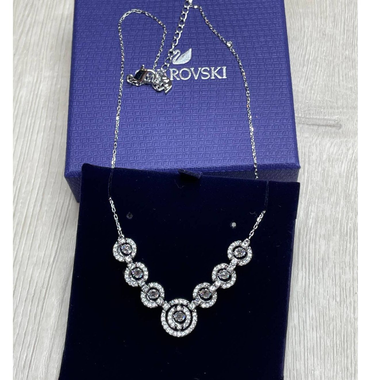 Swarovski Swarovski Sparkling Dance Necklace Rhodium-plated Size ONE SIZE - 2 Thumbnail