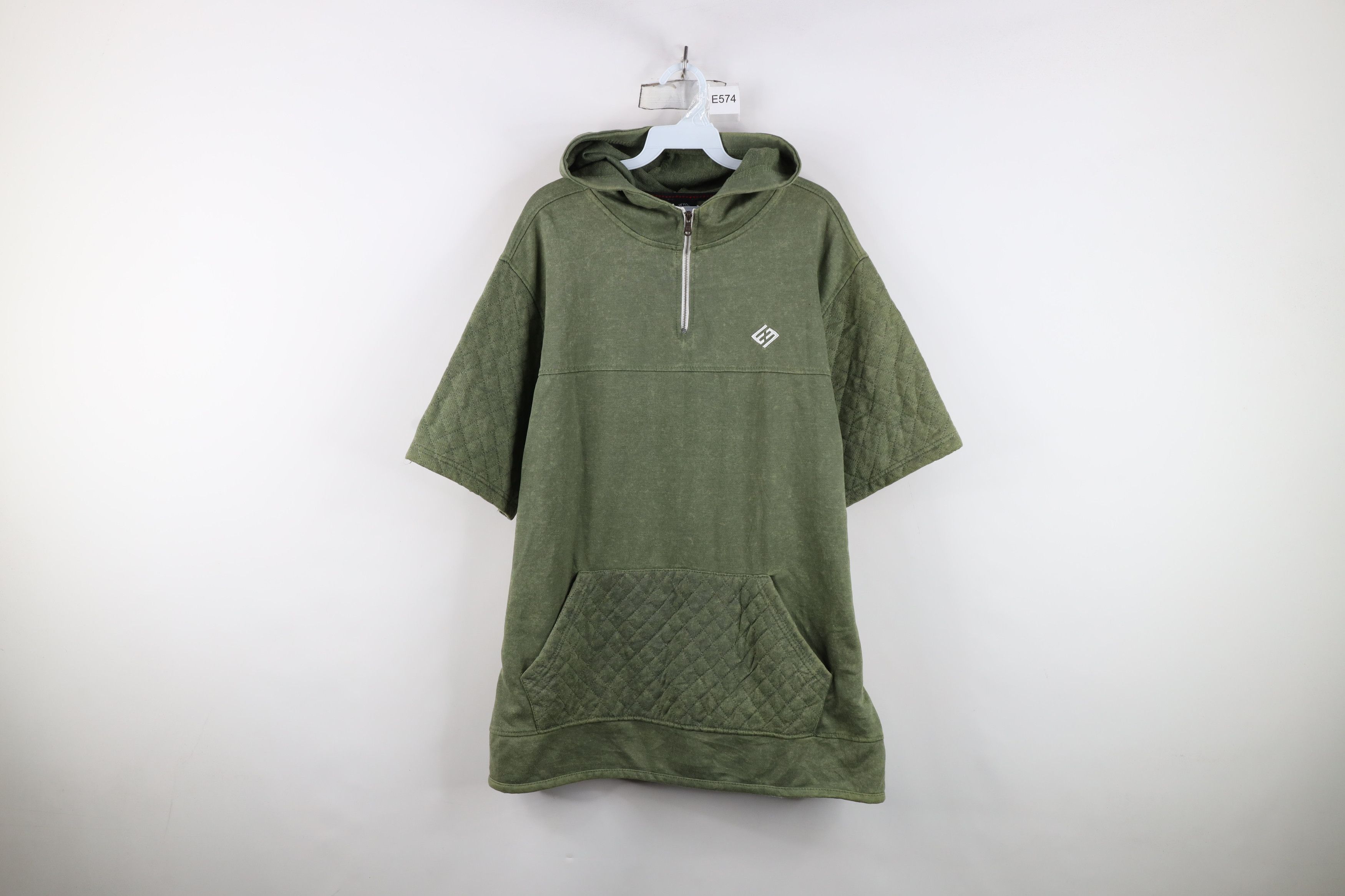 Enyce Vintage Y2K Enyce Streetwear Quilted Short Sleeve Hoodie Size US XL / EU 56 / 4 - 1 Thumbnail