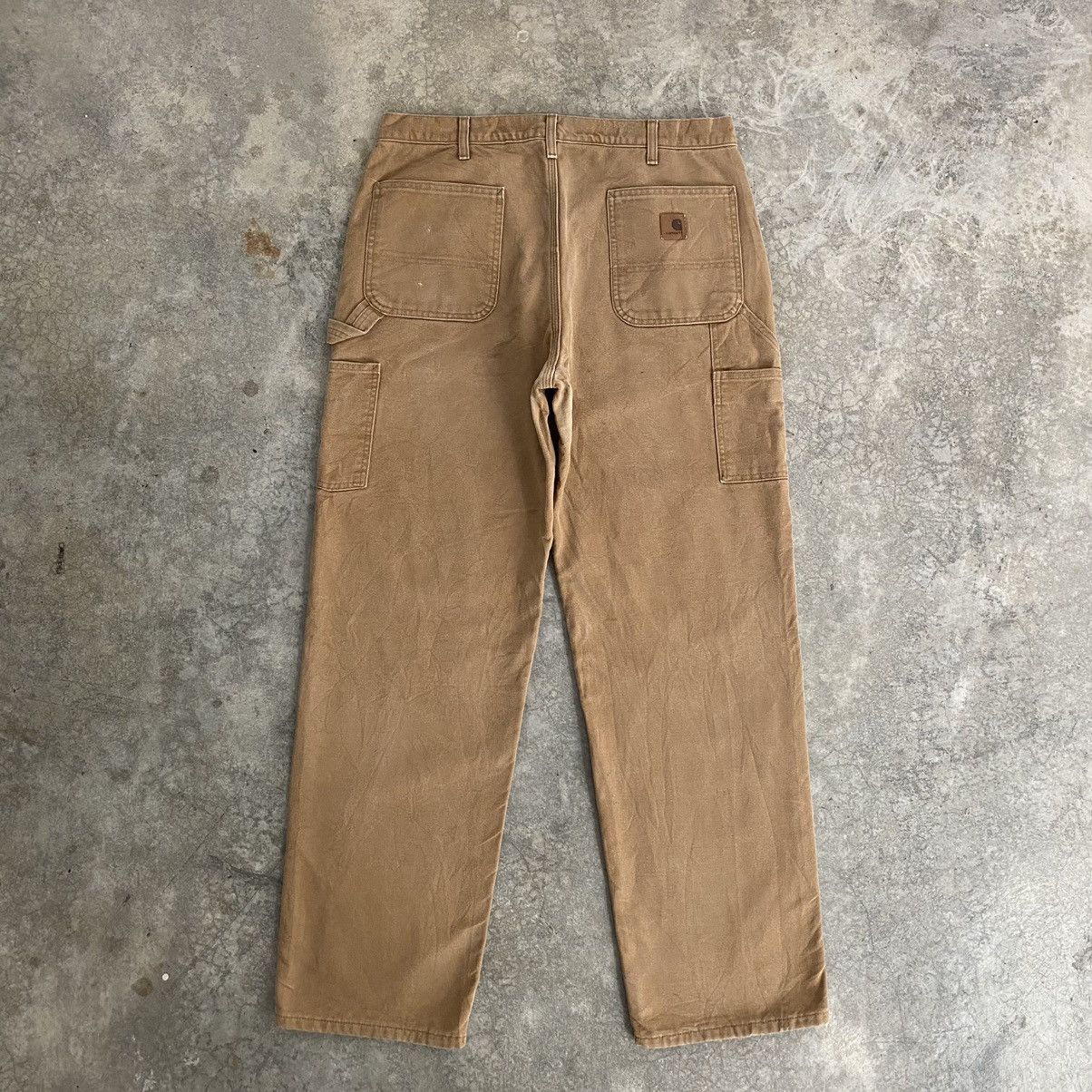 Carhartt Vintage Carhartt Blanket Lined Tan Carpenter Work Pants Size US 35 - 17 Thumbnail