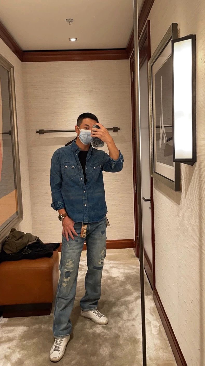 RRL Ralph Lauren RRL Ralph Lauren Western denim shirt Size US M / EU 48-50 / 2 - 6 Thumbnail