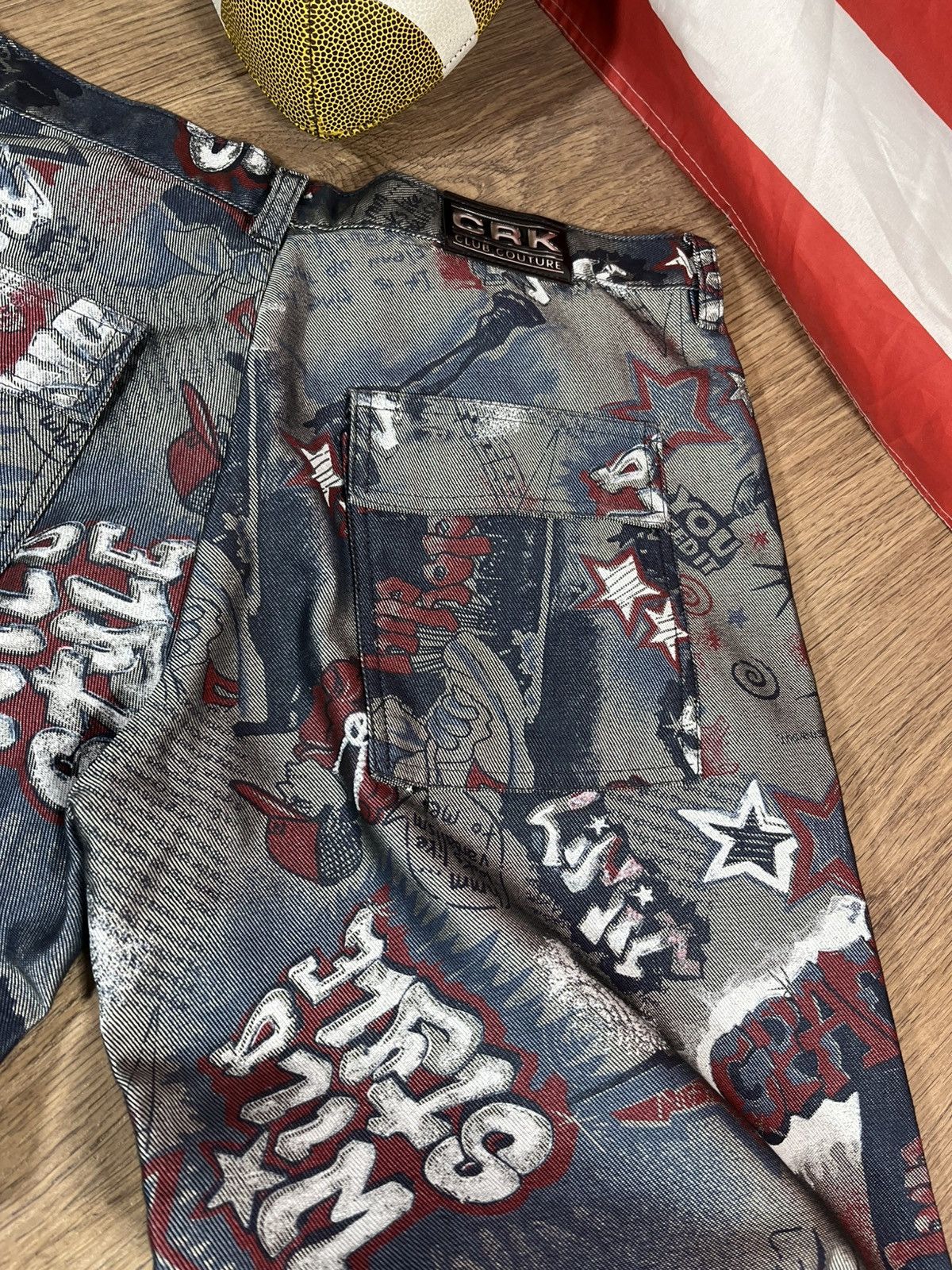 Rap Tees Y2K Wide Leg Graffiti Baggy Skate Vintage Hip Hop Rap Pants Size US 34 / EU 50 - 19 Thumbnail