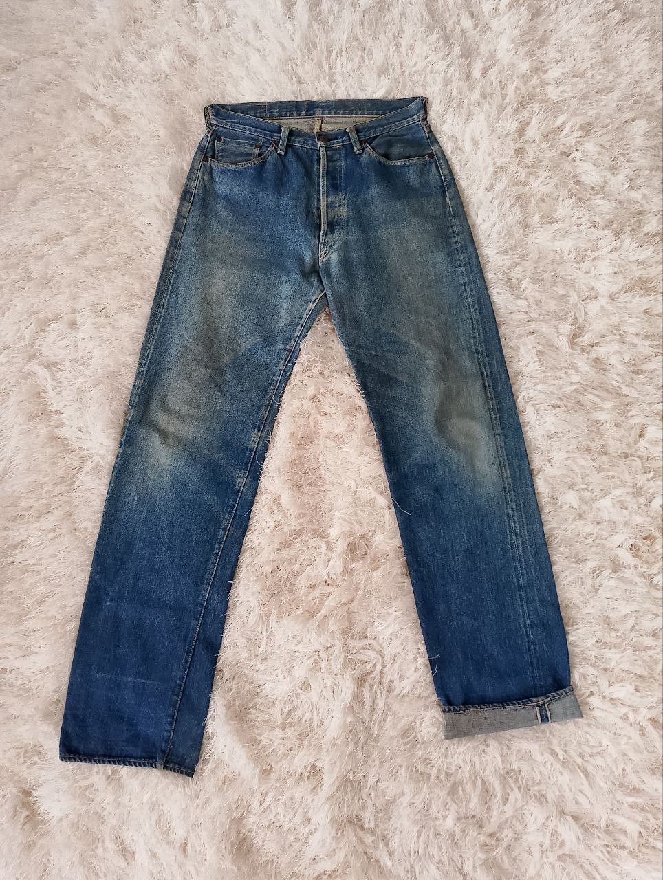 If Six Was Nine Vintage BARTACK JEANS Japan Selvedge Scovill Rivet Denim Size US 31 - 1 Thumbnail