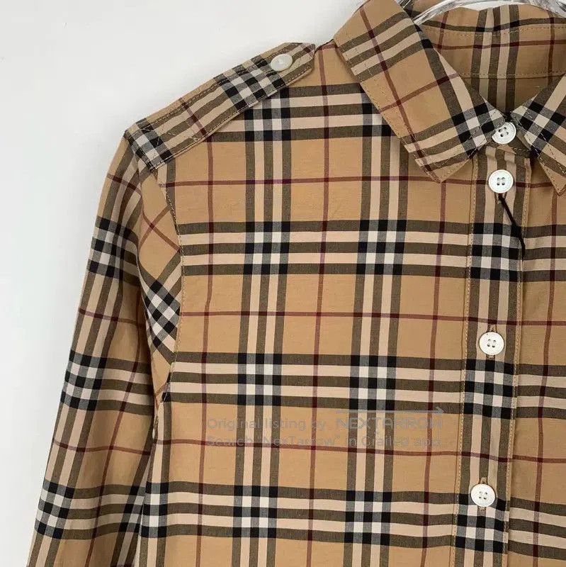 Burberry Burberry Brown Cotton Women's Dress. Size XS / US 0-2 / IT 36-38 - 3 Thumbnail