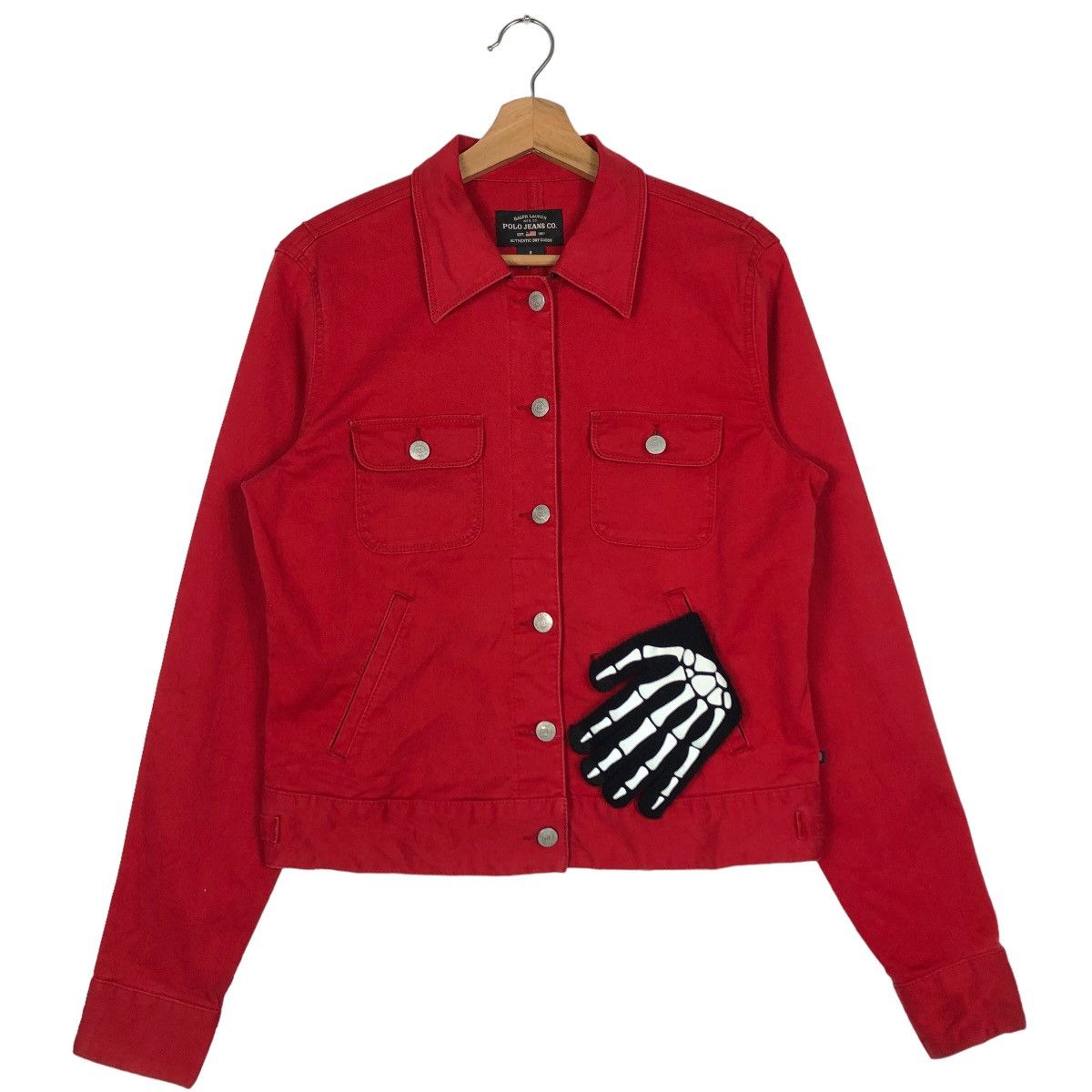 Ralph Lauren 🔥Rich Red - Cropped Trucker Denim Ralph Lauren MFG CO Size US M / EU 48-50 / 2 - 1 Thumbnail