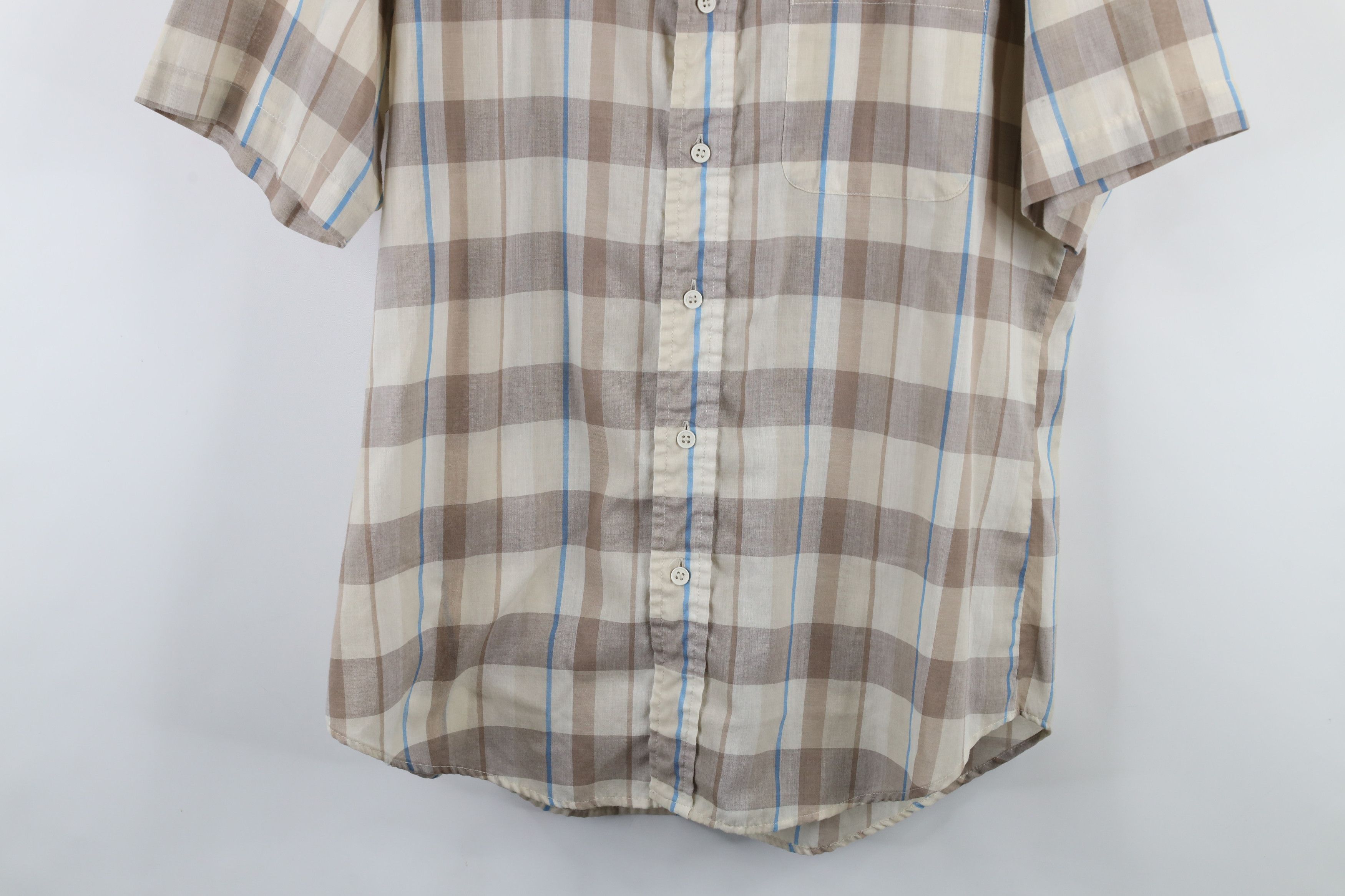Levi's × Vintage Vintage 80s 90s Levis Short Sleeve Collared Button Shirt Size US L / EU 52-54 / 3 - 3 Thumbnail