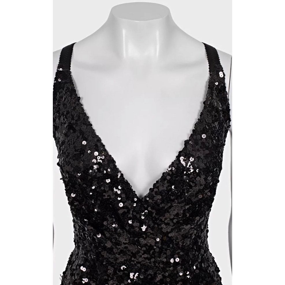 Dolce & Gabbana Dolce & Gabbana Black Sequin Party Dress - Size IT42/M Size M / US 6-8 / IT 42-44 - 4 Thumbnail