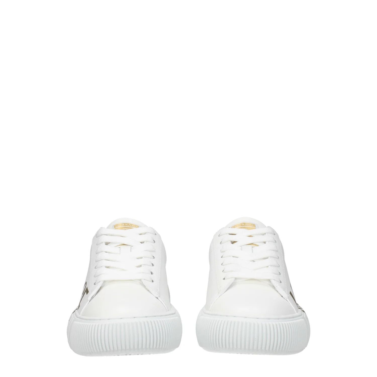 Versace ob1o1e0125 Leather Low-Top Sneakers in White Size US 5.5 / IT 35.5 - 3 Thumbnail