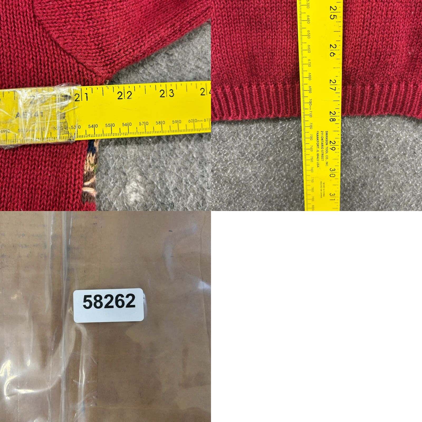 Jantzen VINTAGE Jantzen Sweater Cardigan Womens L Red Embroidered Cable-Knit Crew Neck Long Sleeve Autumn 90s Womens Size L / US 10 / IT 46 - 8 Thumbnail