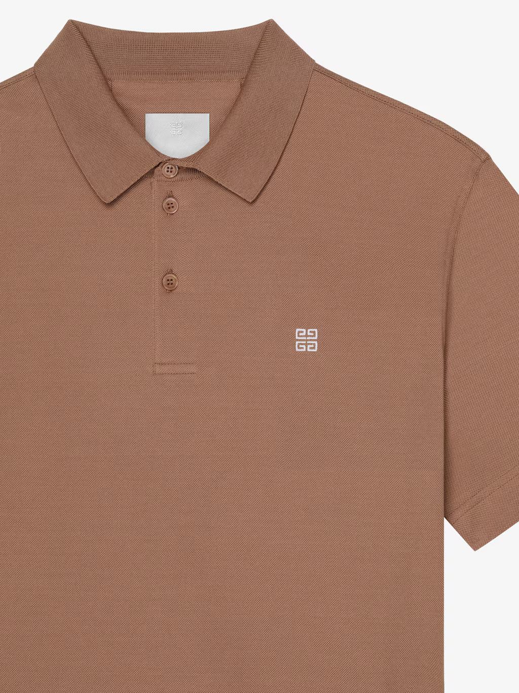 Givenchy o1srvl11e0725 Polo in Cotton With 4G Detail in Beige Size US XL / EU 56 / 4 - 2 Thumbnail