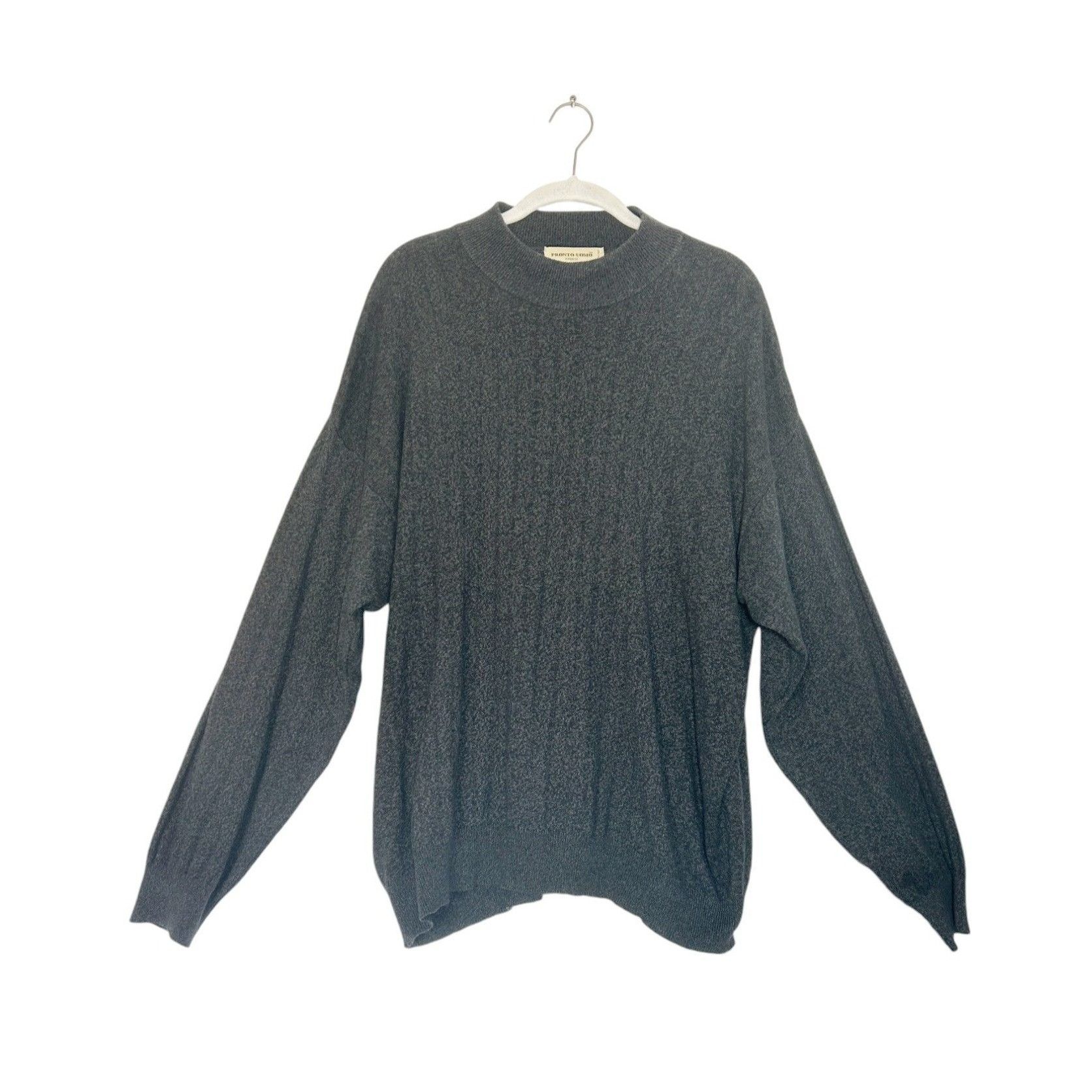 Pronto Uomo Pronto Uomo Men s Long Sleeve Mock Neck Sweater in Dark Gray Grailed
