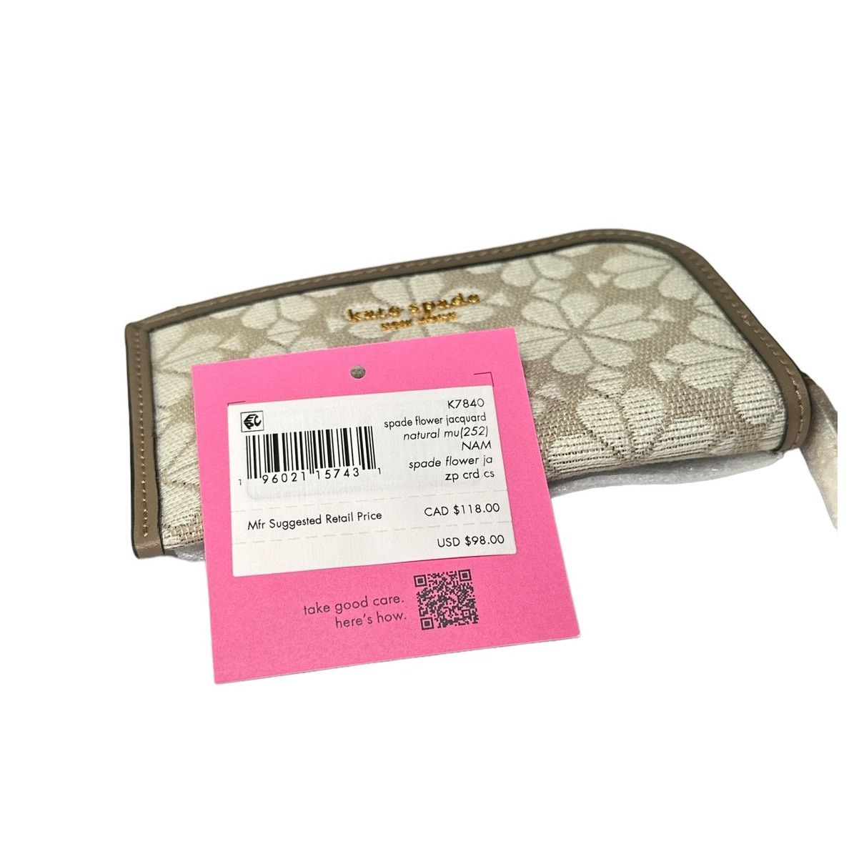 Kate Spade Kate Spade spade flower jacquard zip card case Size ONE SIZE - 9 Thumbnail