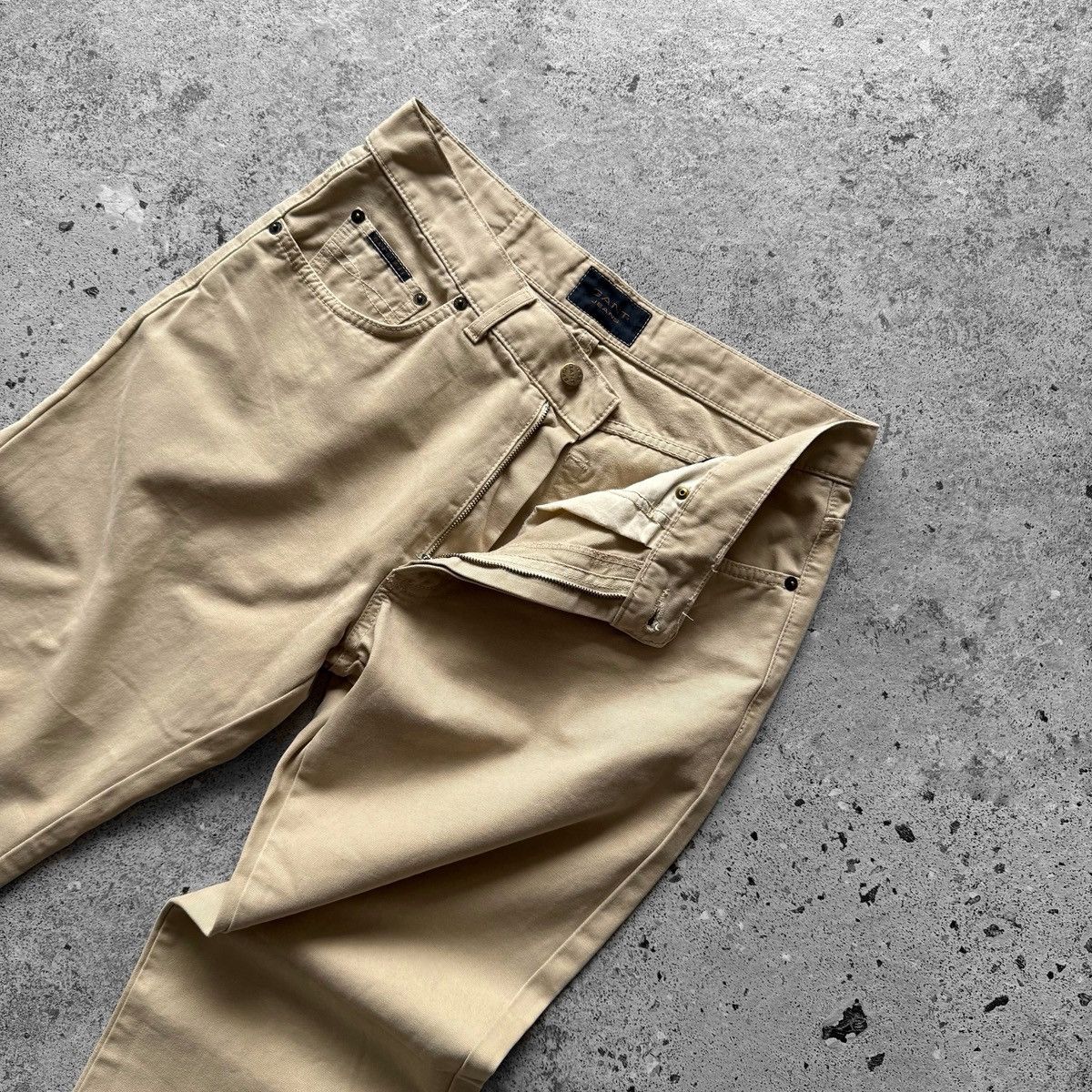 Gant Gant Mens Beige Jeans Pants Classic Straight Casual Trousers Size US 33 - 3 Thumbnail