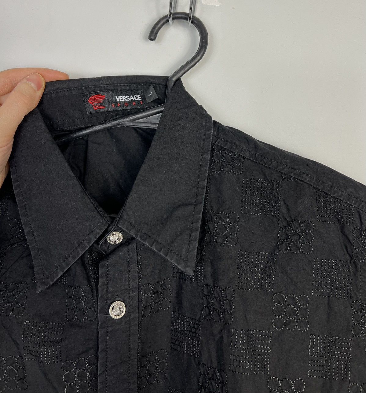 Versace Versace Jeans Couture Sport Shirt with Logo Buttons, Meduza Size US M / EU 48-50 / 2 - 3 Thumbnail