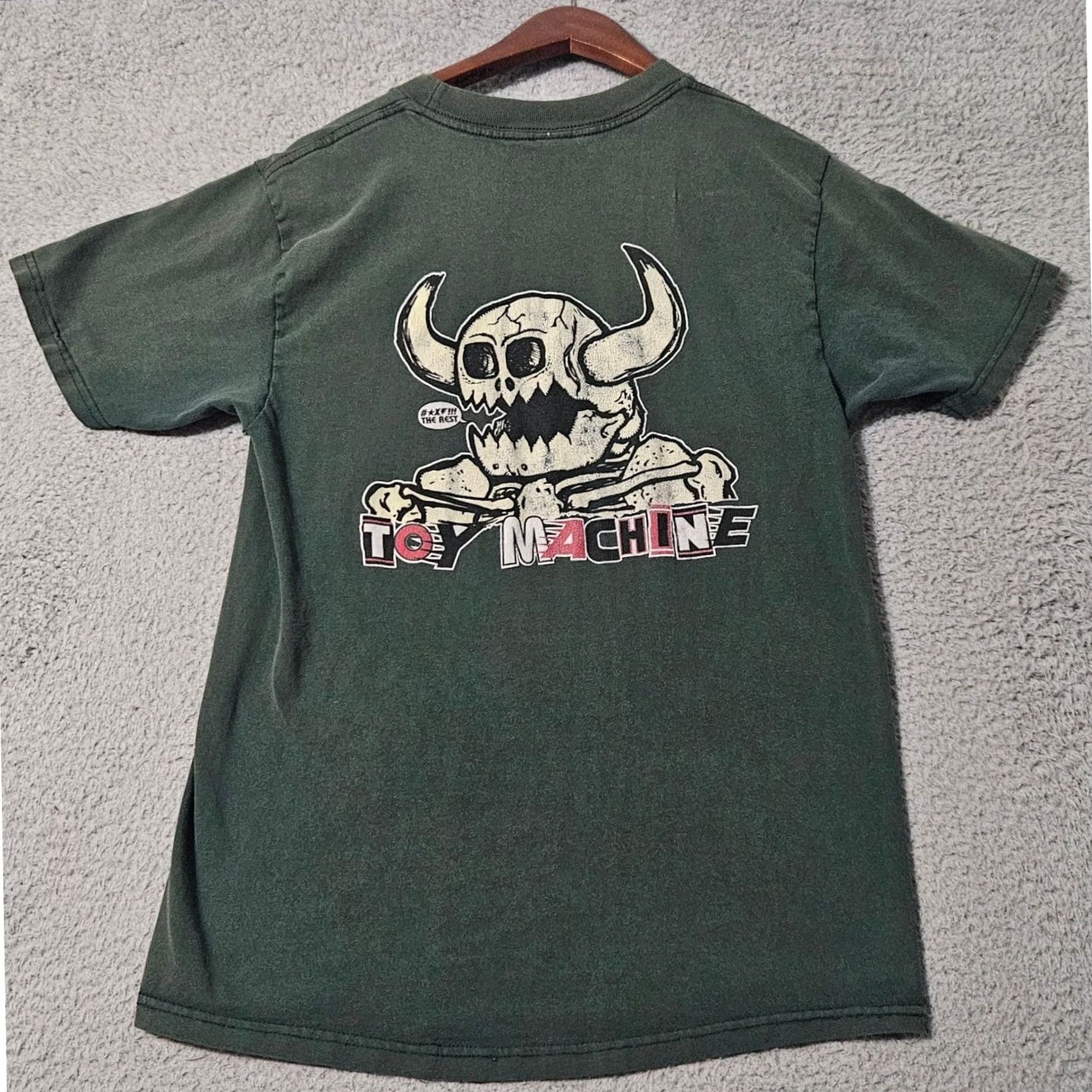 Vintage Independent Shirt Mens S Green Toy Machine Short Sleeve Faded Distresed Size US S / EU 44-46 / 1 - 2 Thumbnail