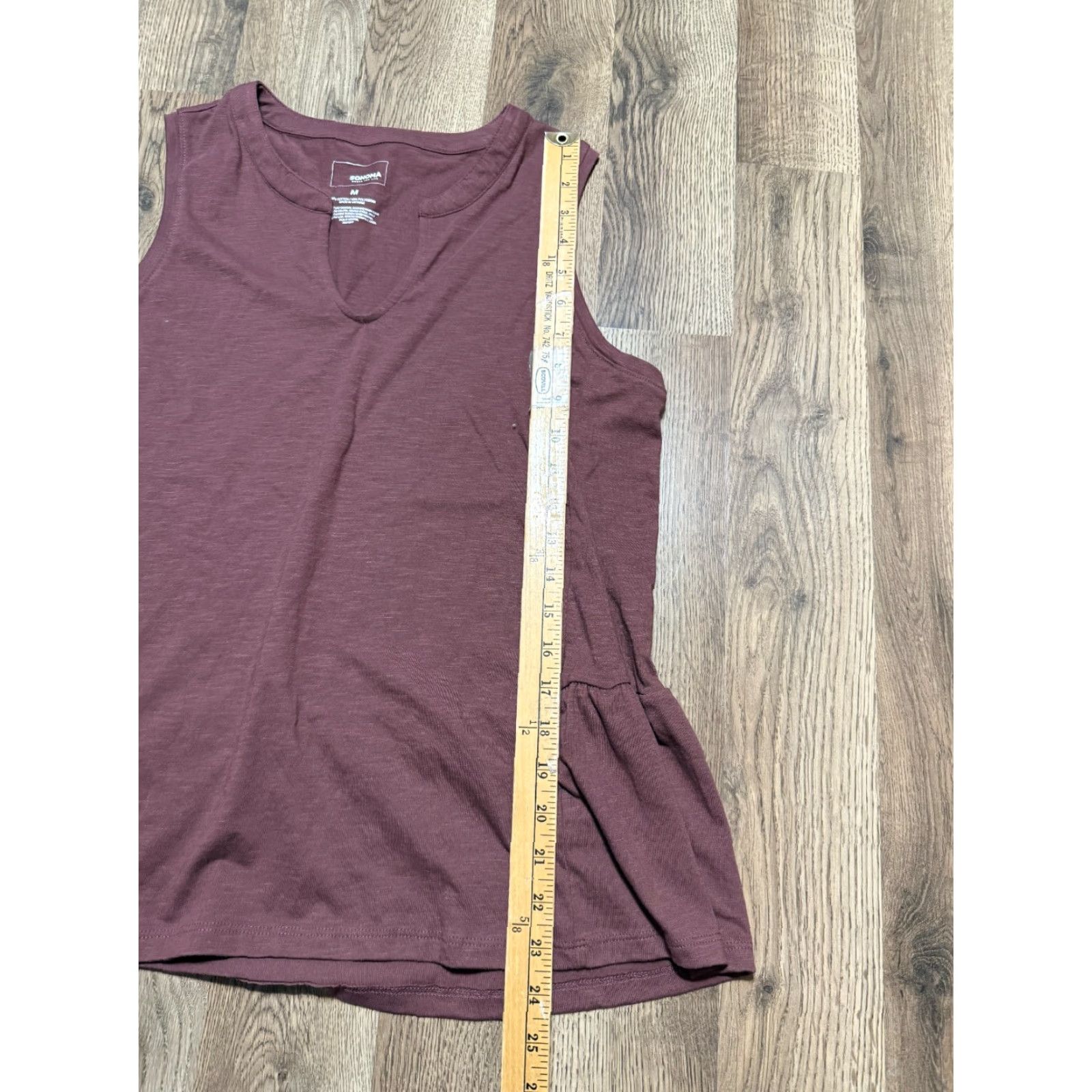 Vintage Sonoma Tank Top Women's Size M Red V-neck Sleeveless Shirt Tank, Regular, Rayon, Pullover, Casual, Machine Washable, Vintage No, 90s? Size M / US 6-8 / IT 42-44 - 7 Thumbnail