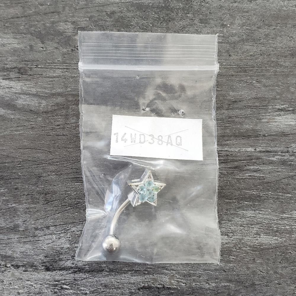 Designer Blue Star Complimentary Navel Ring Size ONE SIZE - 1 Preview