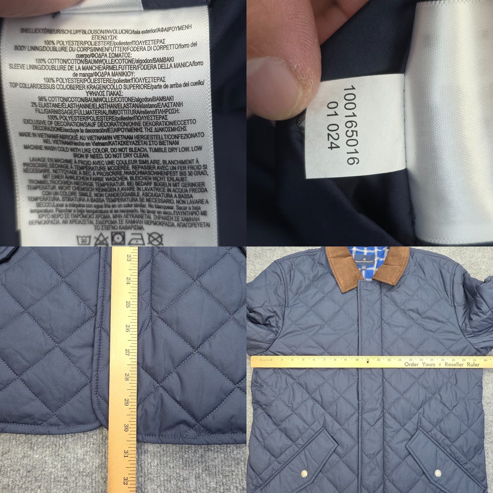 Brooks Brothers Brooks Brothers Coat Quilted Theremore Paddock Diamond Zip Lined Mens M Navy Size US M / EU 48-50 / 2 - 8 Thumbnail