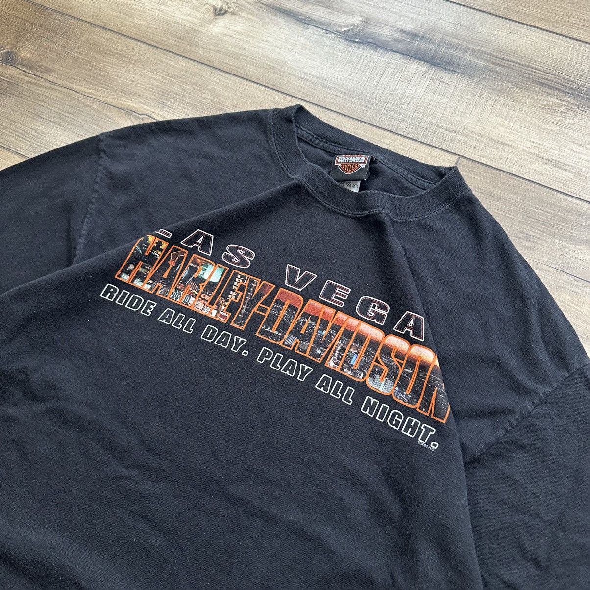 Harley Davidson Vintage 2003 Harley Davidson Las Vegas Biker Graphic Tee Size US XL / EU 56 / 4 - 4 Thumbnail