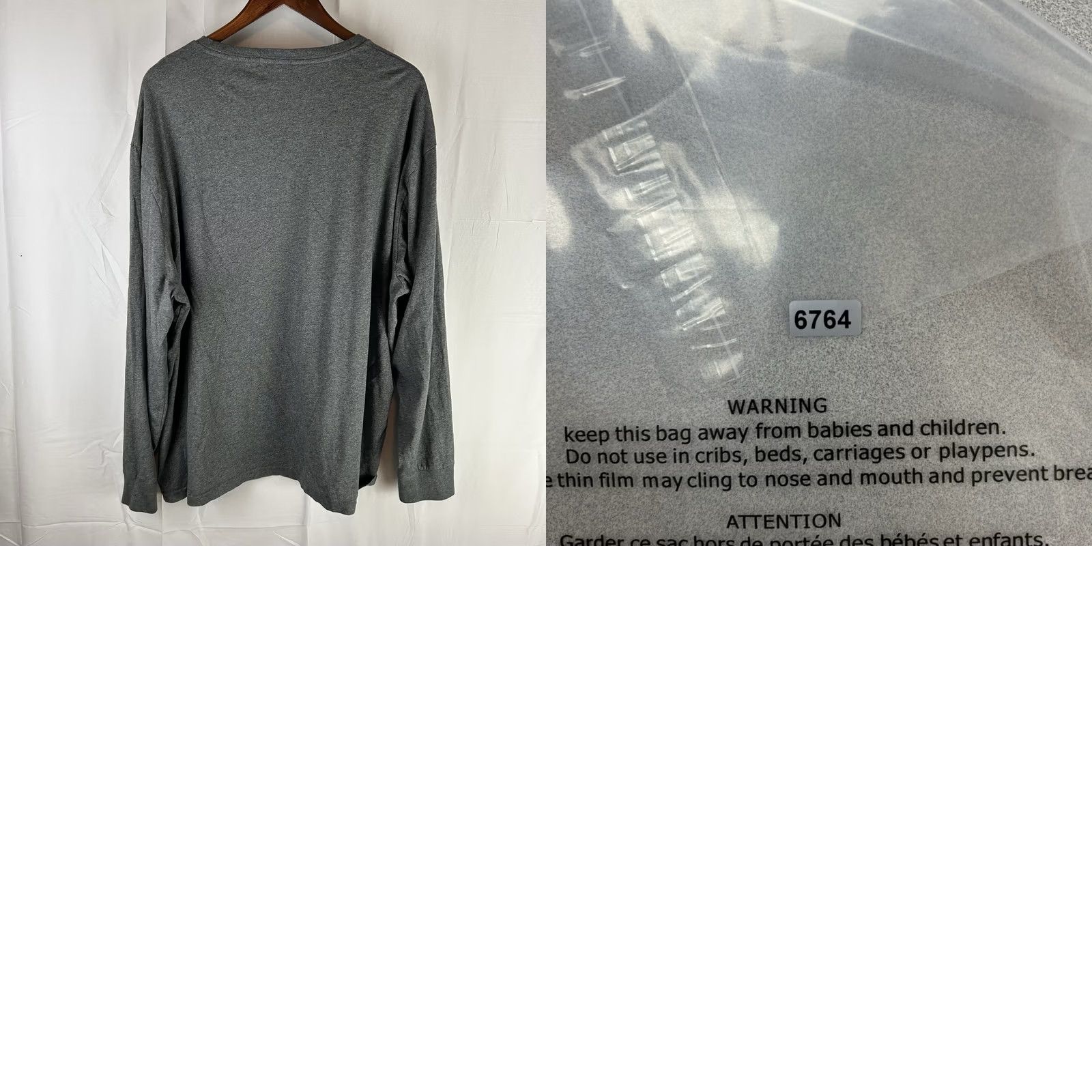Polo Ralph Lauren Polo Ralph Lauren Shirt Mens 2XL Gray Big Varsity Long Sleeve Crewneck Size US XXL / EU 58 / 5 - 8 Thumbnail